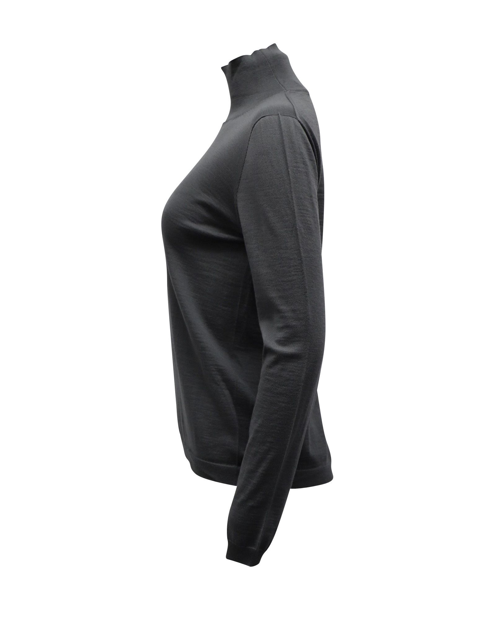 Marni Marni Long Sleeve Turtleneck Sweater in Grey Wool Size S / US 4 / IT 40 - 2 Thumbnail