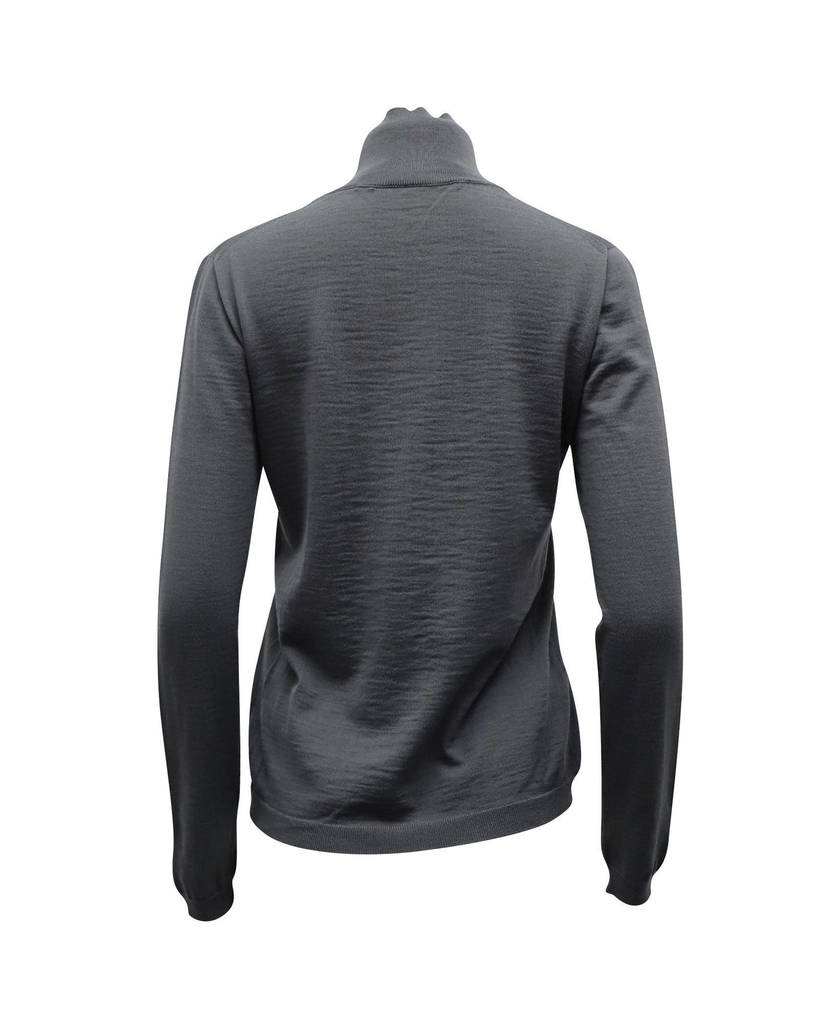 Marni Marni Long Sleeve Turtleneck Sweater in Grey Wool Size S / US 4 / IT 40 - 3 Thumbnail