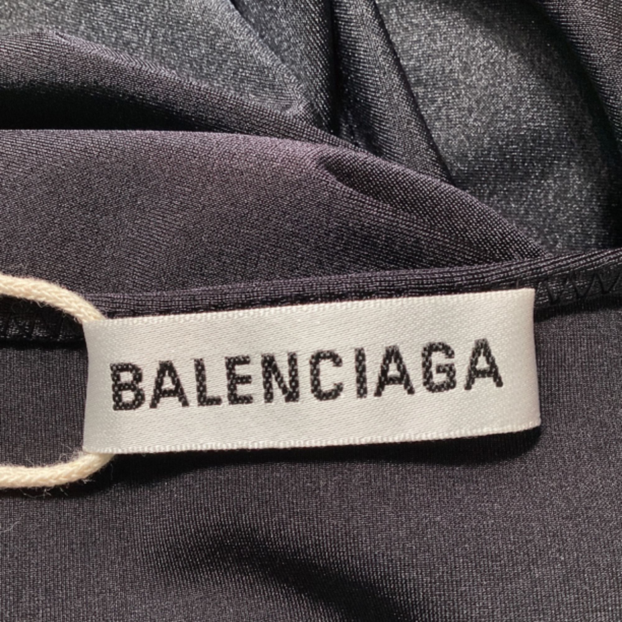 Balenciaga Balenciaga Loose Midi Dress in Black Polyamide Size XS / US 0-2 / IT 36-38 - 5 Thumbnail
