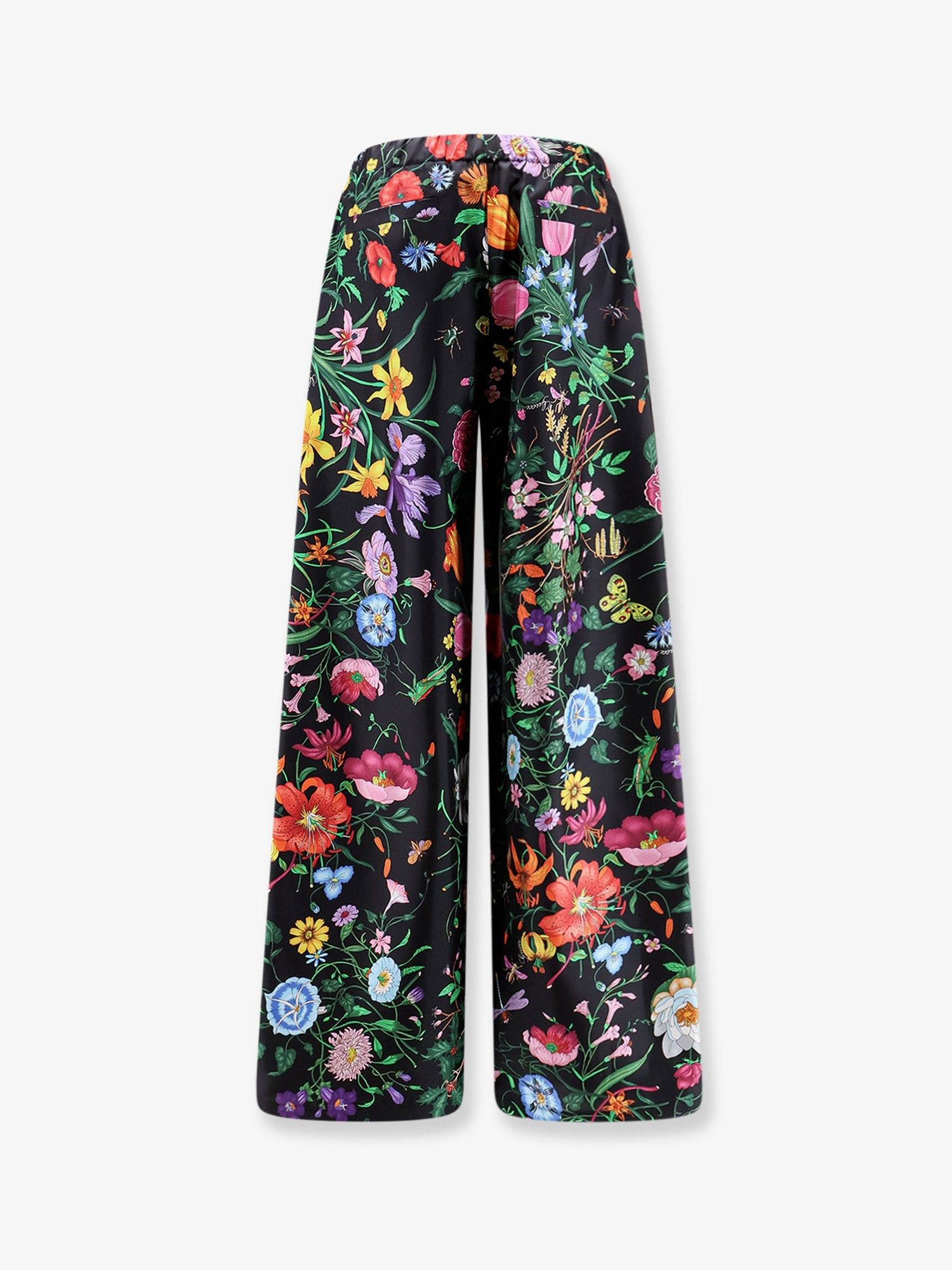 Gucci Printed Silk Trousers Size 28" / US 6 / IT 42 - 2 Thumbnail