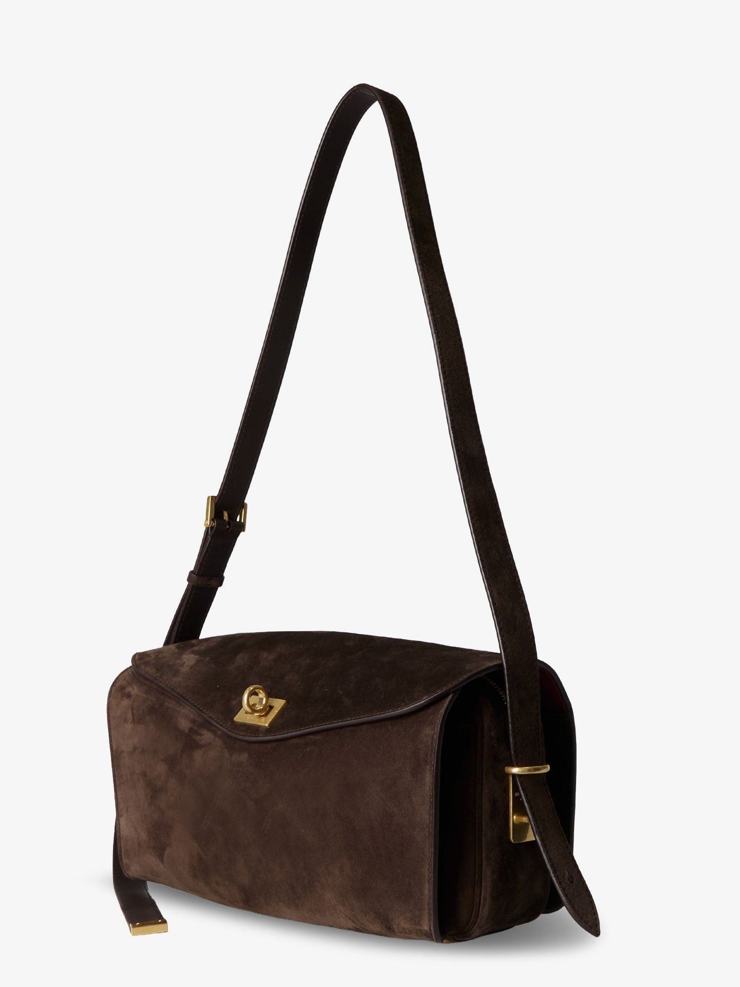 Balenciaga Le 7 Medium Suede Shoulder Bag Size ONE SIZE - 3 Thumbnail