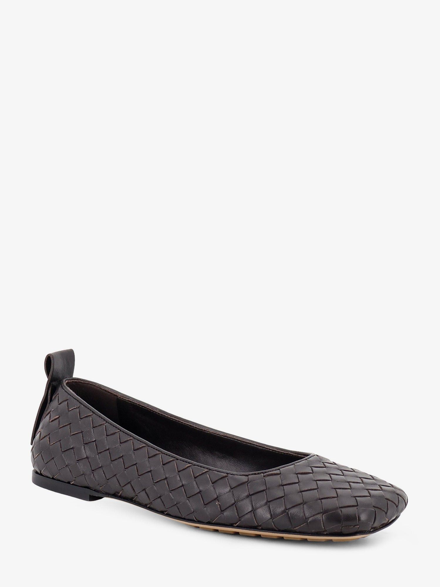 Bottega Veneta Charlotte Leather Ballerinas With Intrecciato Motif Size US 7 / IT 37 - 2 Thumbnail
