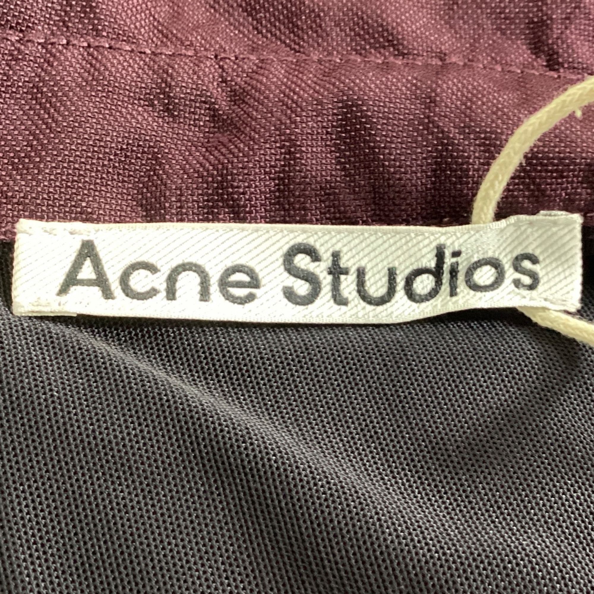 Acne Studios Acne Studios Buttoned Long Sleeve Shirt in Burgundy Nylon Size US XL / EU 56 / 4 - 4 Thumbnail