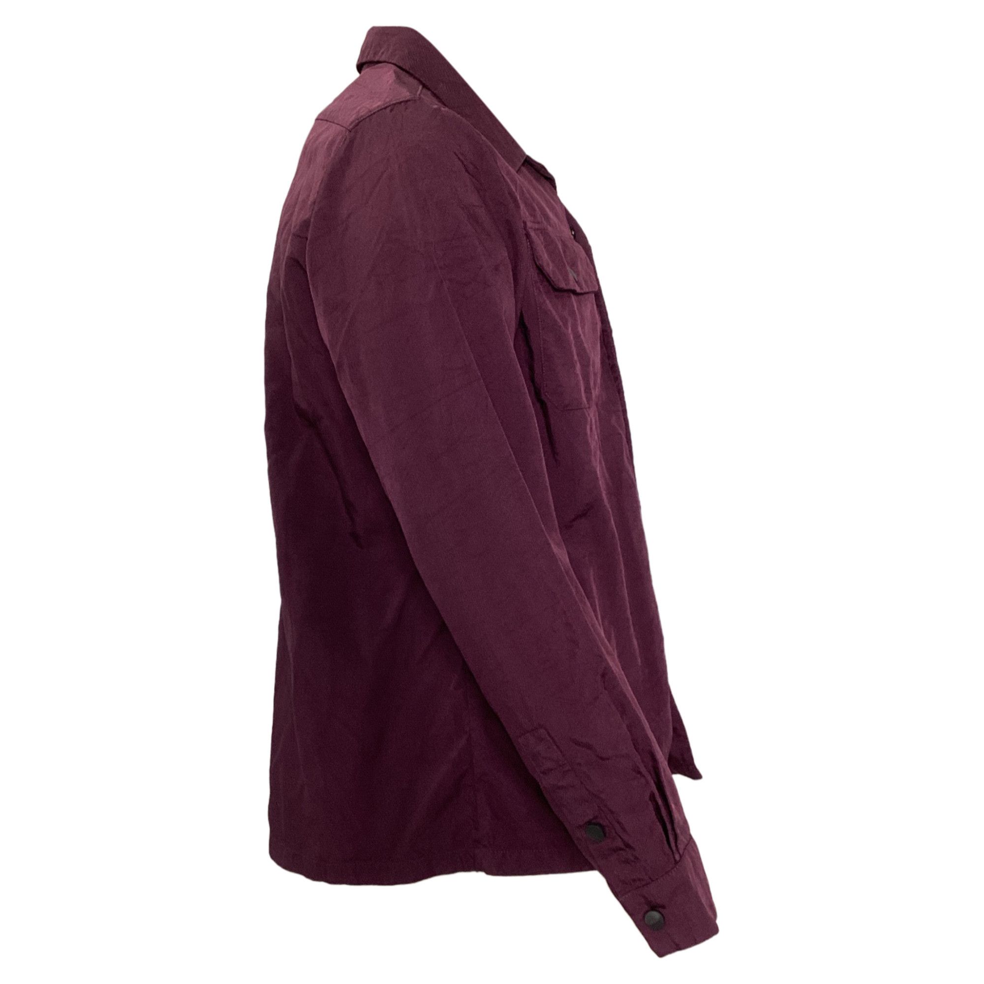 Acne Studios Acne Studios Buttoned Long Sleeve Shirt in Burgundy Nylon Size US XL / EU 56 / 4 - 2 Thumbnail