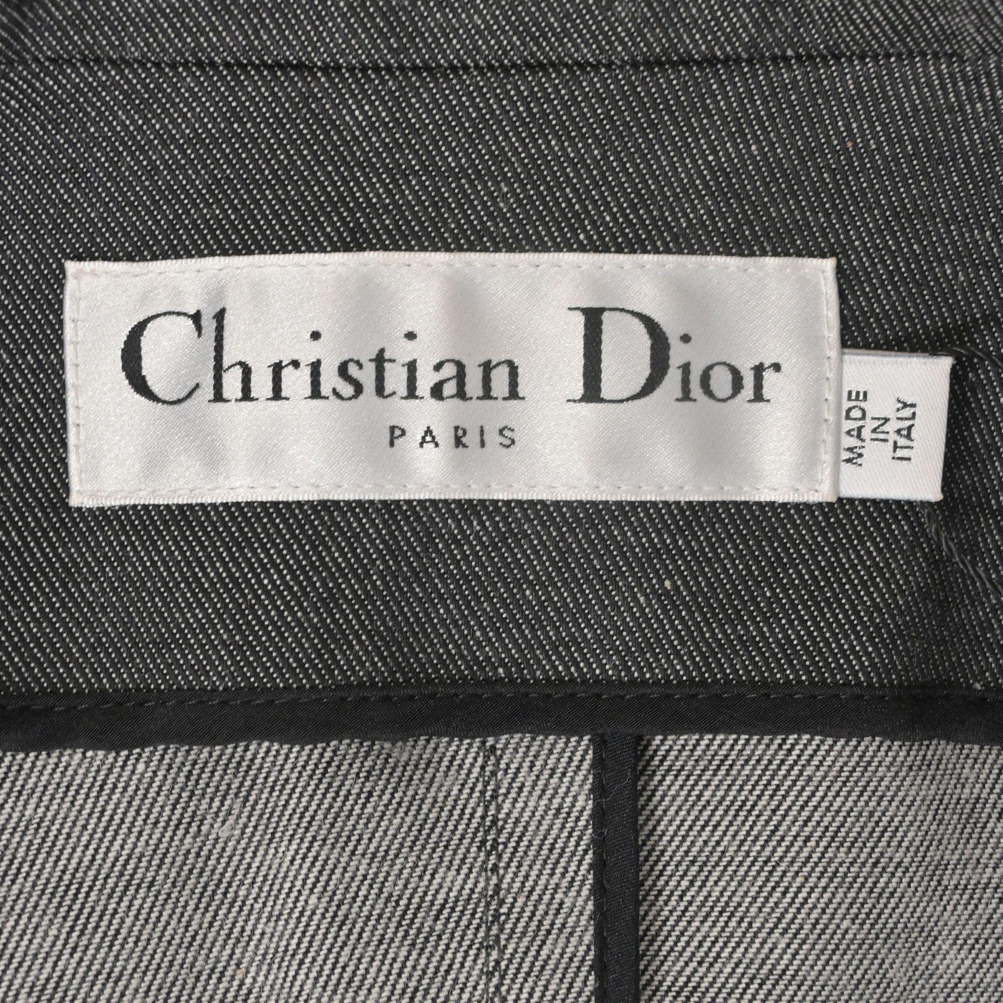Dior Christian Dior Single Button Blazer in Grey Wool Size S / US 4 / IT 40 - 5 Thumbnail
