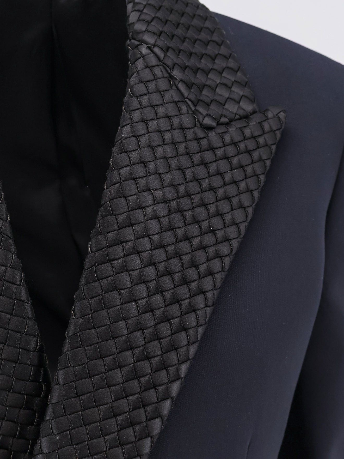 Bottega Veneta Wool Blazer With Intrecciato Detail Size XS / US 0-2 / IT 36-38 - 3 Thumbnail