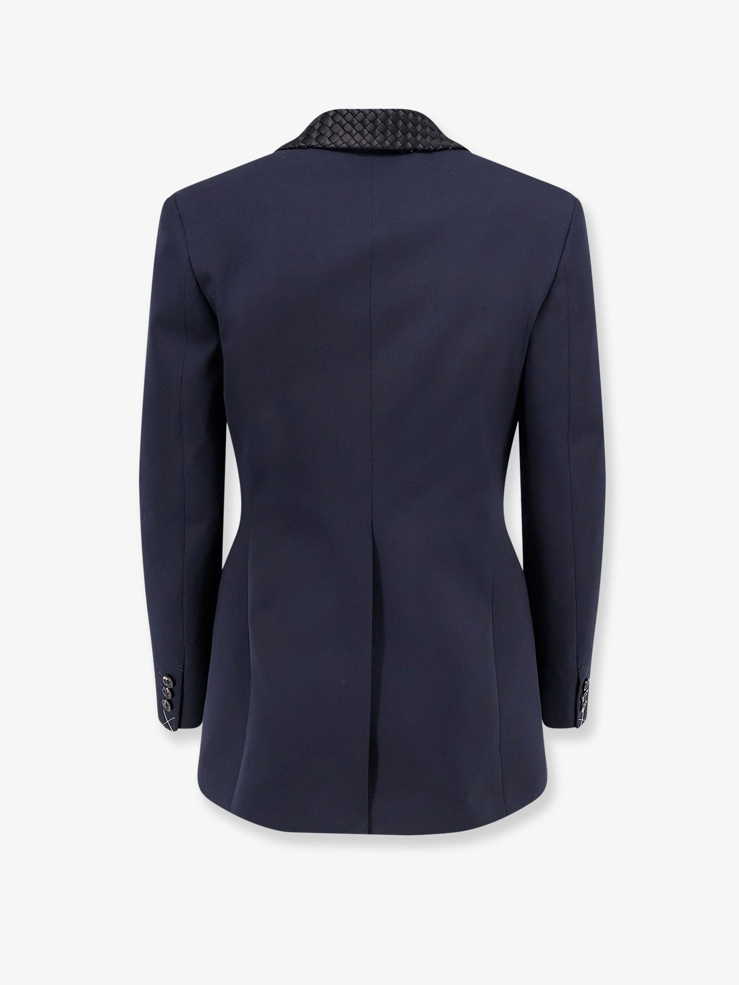 Bottega Veneta Wool Blazer With Intrecciato Detail Size S / US 4 / IT 40 - 2 Thumbnail
