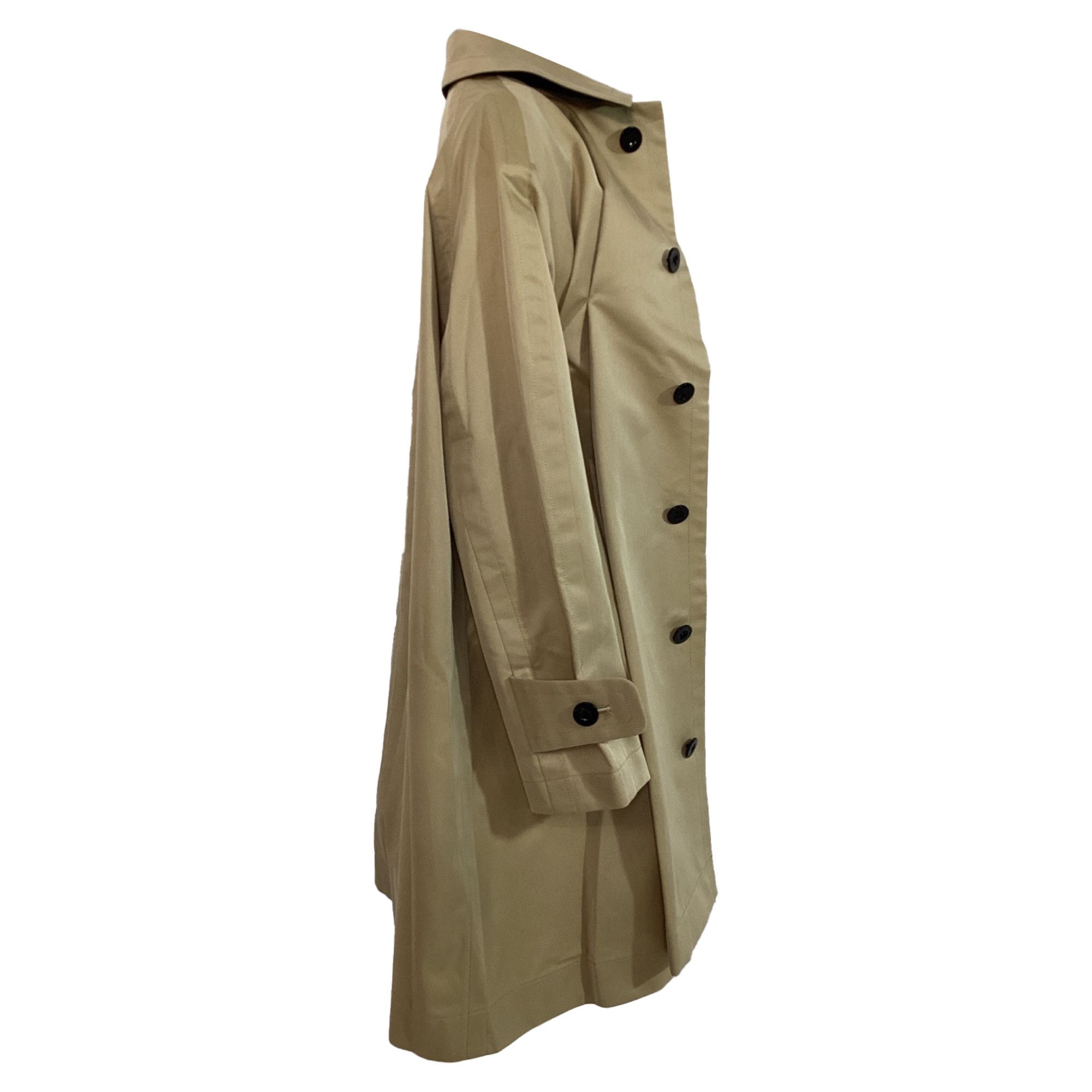 Sacai Sacai Dress Insert Trench Coat in Brown Cotton Size XS / US 0-2 / IT 36-38 - 2 Thumbnail