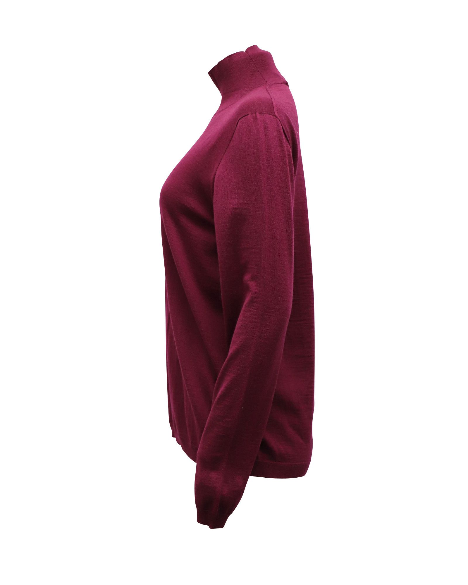 Marni Marni Long Sleeve Turtleneck Sweater in Maroon Wool Size S / US 4 / IT 40 - 2 Thumbnail