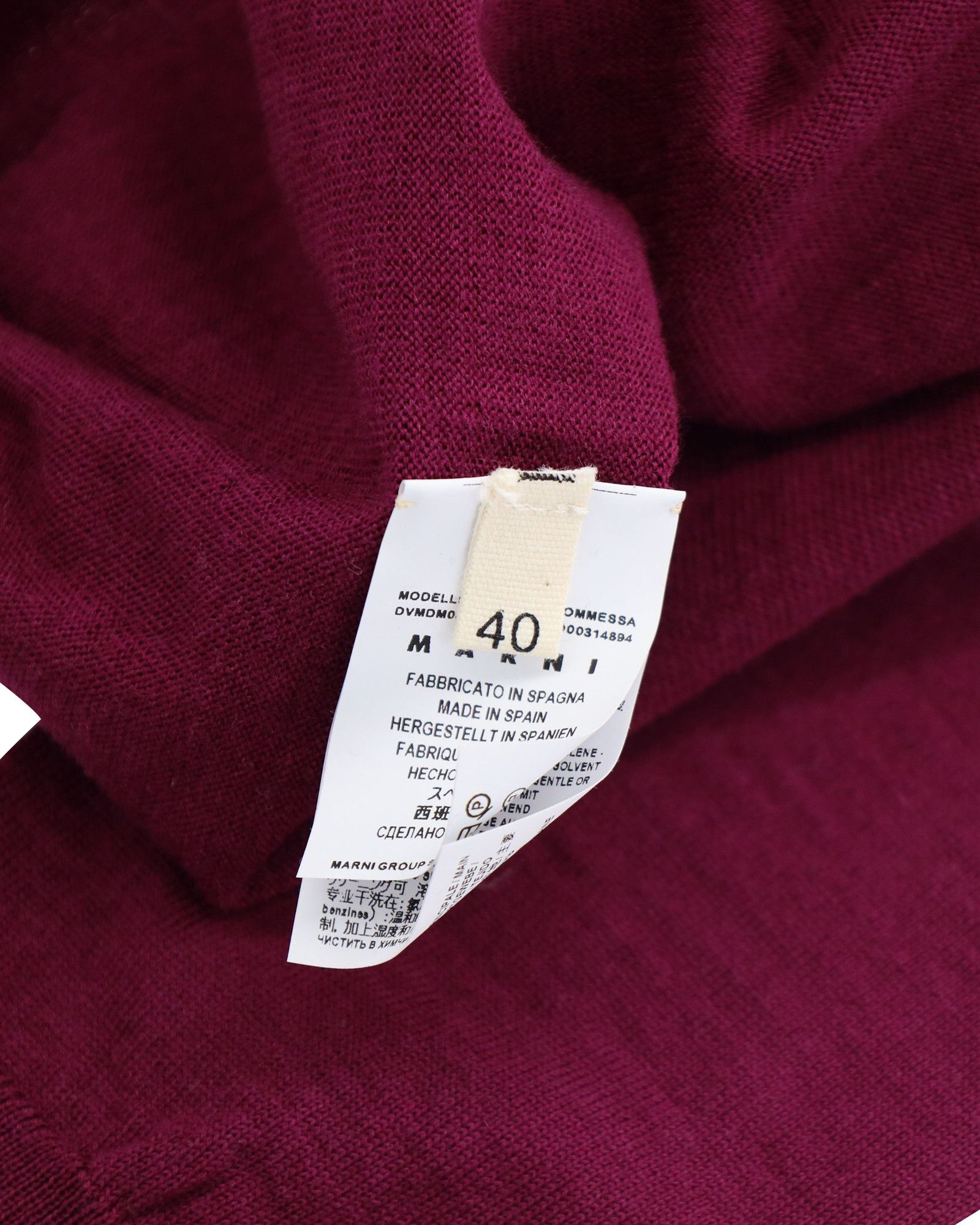 Marni Marni Long Sleeve Turtleneck Sweater in Maroon Wool Size S / US 4 / IT 40 - 4 Thumbnail