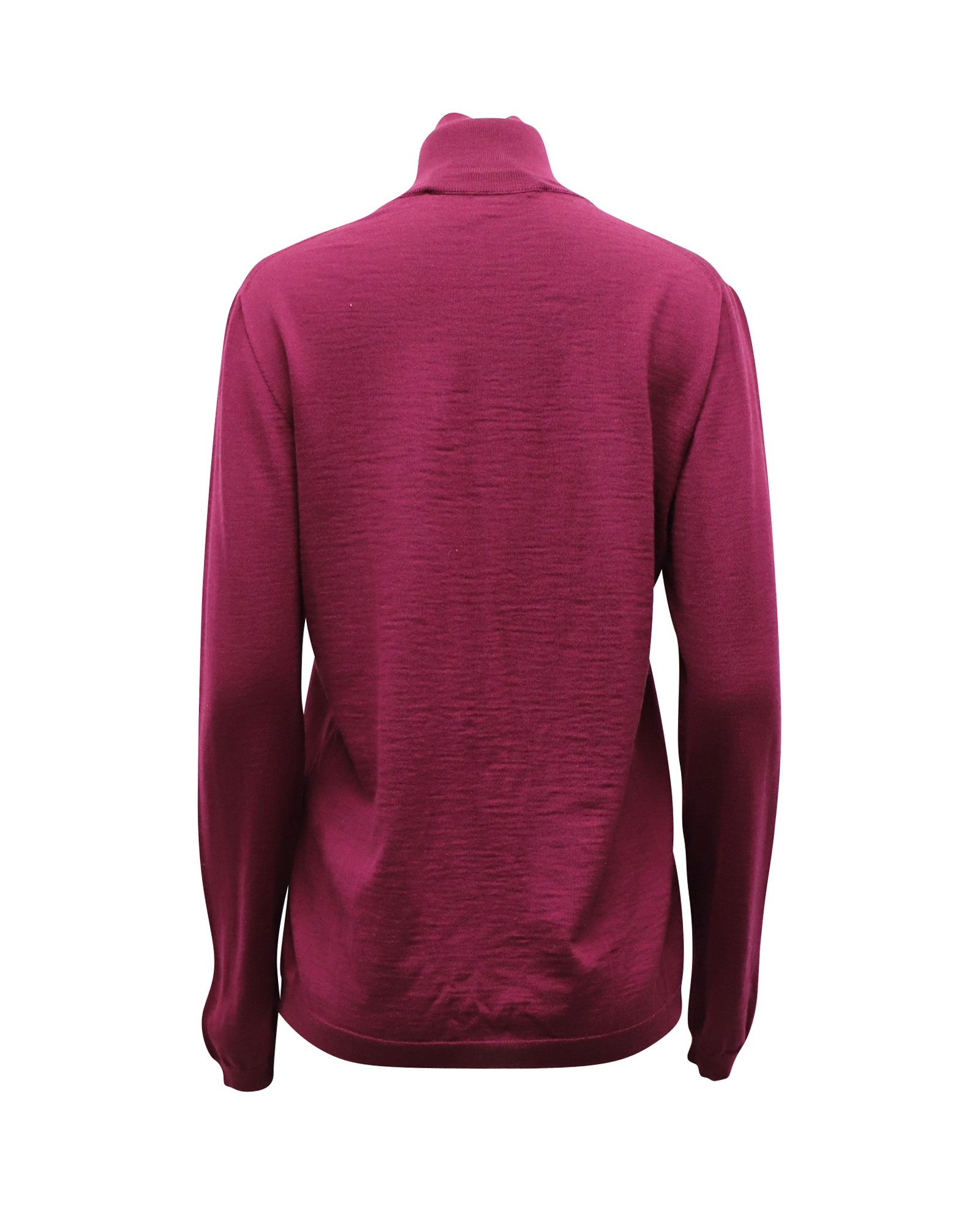 Marni Marni Long Sleeve Turtleneck Sweater in Maroon Wool Size S / US 4 / IT 40 - 3 Thumbnail