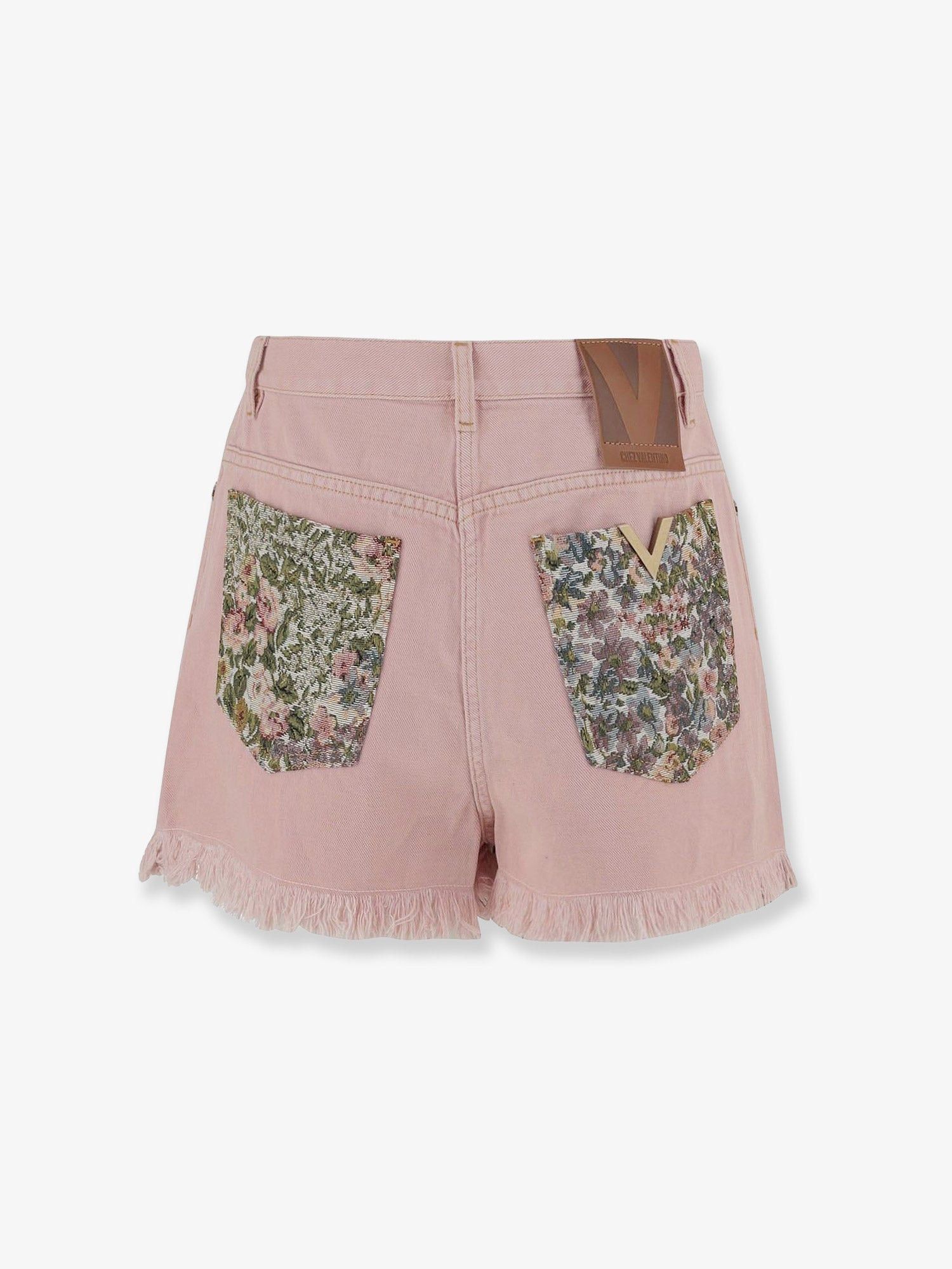 Valentino Denim Shorts With Frayed Edges Size 26" / US 2 / IT 38 - 2 Thumbnail
