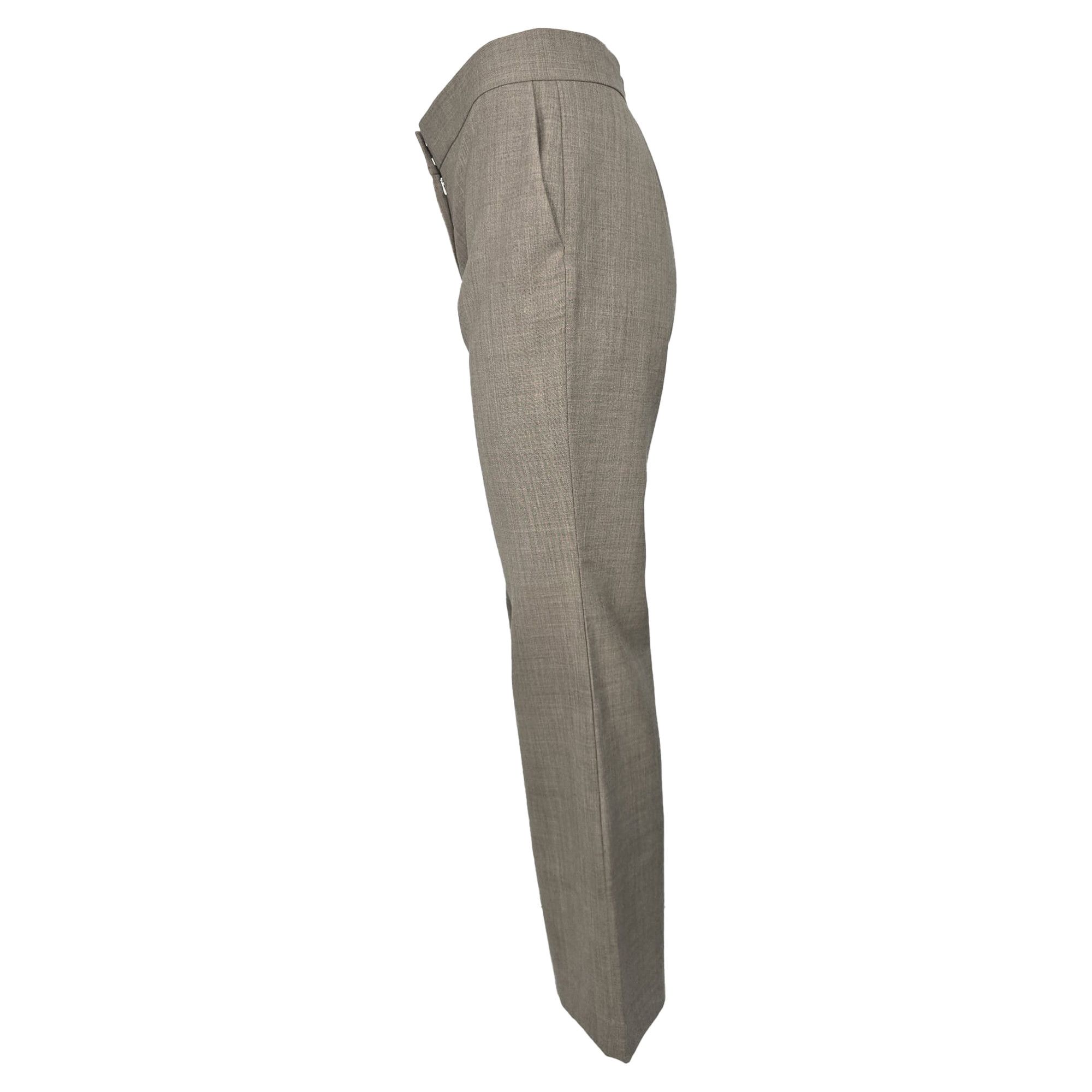The Row The Row High-Rise Flared Trousers in Beige Wool Size 27" / US 4 / IT 40 - 3 Thumbnail