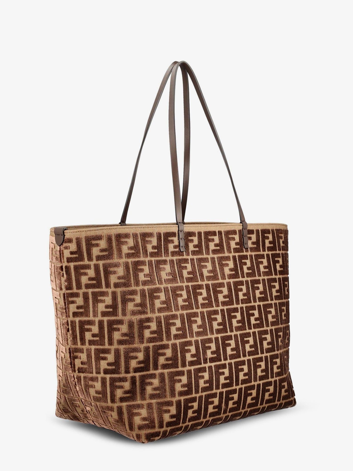 Fendi Roll Large Ff Jacquard Fabric Shopping Bag Size ONE SIZE - 3 Thumbnail