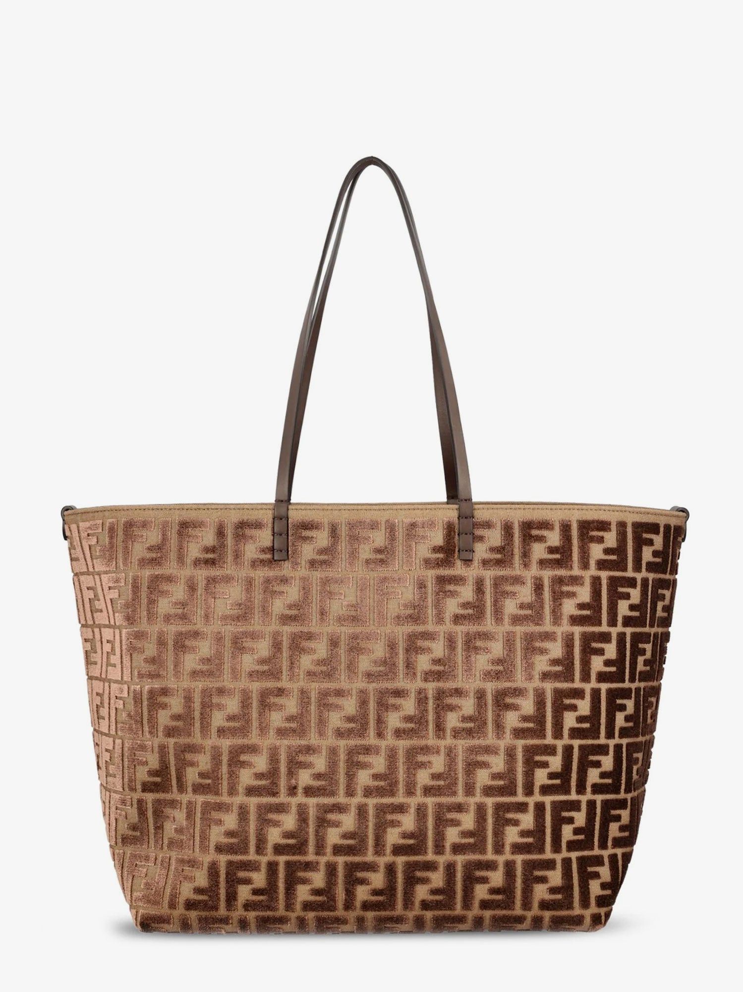 Fendi Roll Large Ff Jacquard Fabric Shopping Bag Size ONE SIZE - 2 Thumbnail