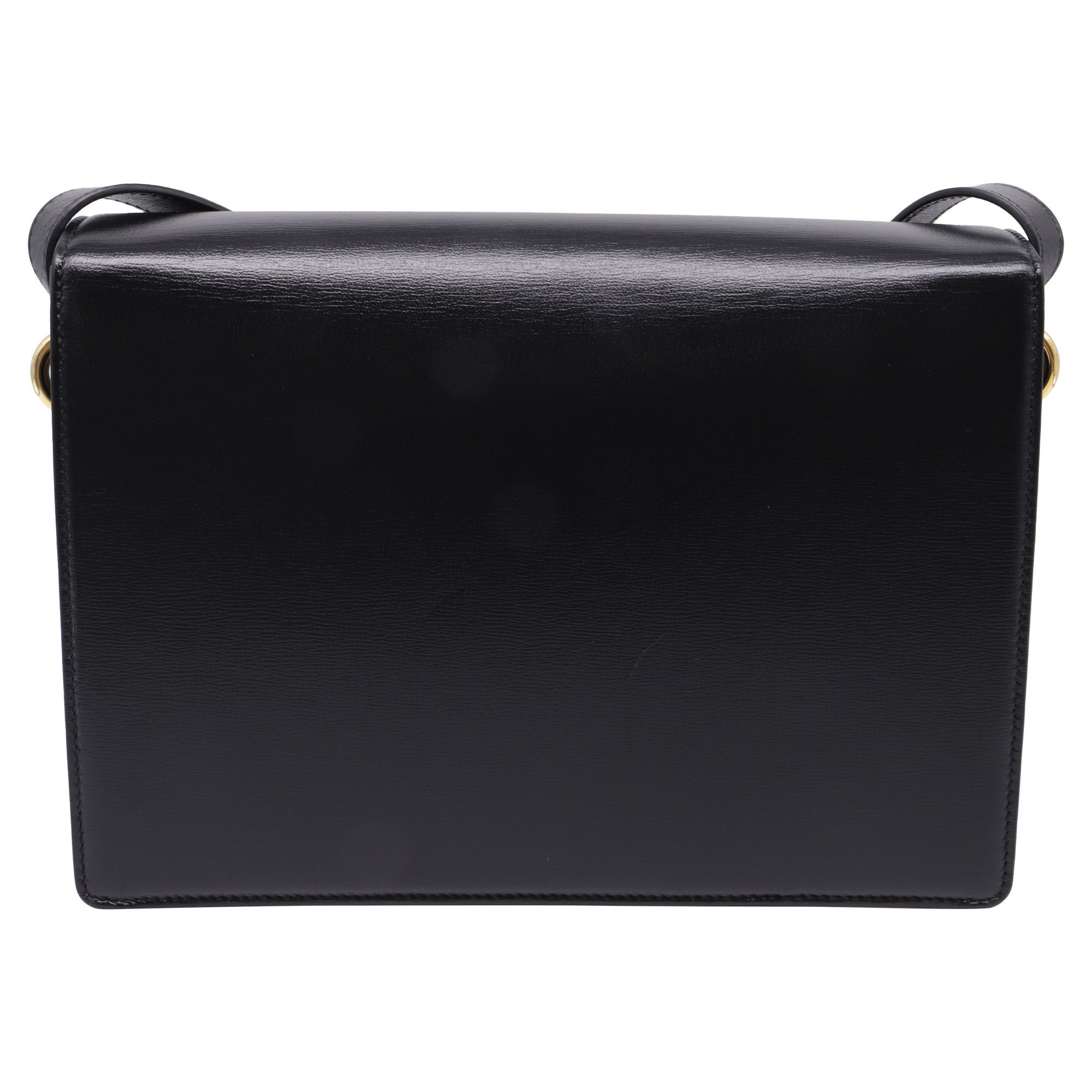 Gucci Gucci Medium GG Ring Shoulder Bag in Black Leather Size ONE SIZE - 4 Thumbnail