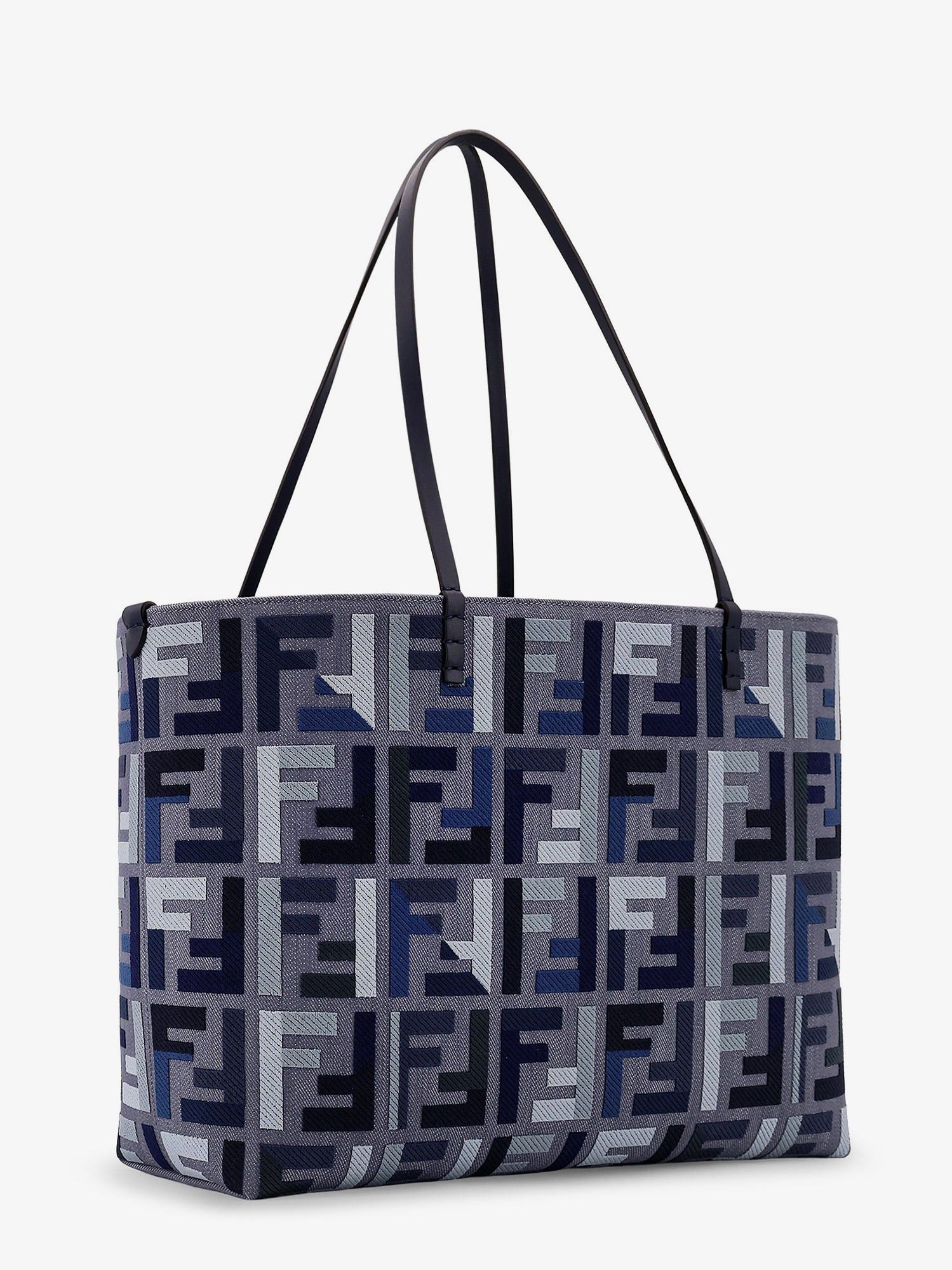 Fendi Roll Large Jacquard Ff Fabric Tote Bag Size ONE SIZE - 3 Thumbnail