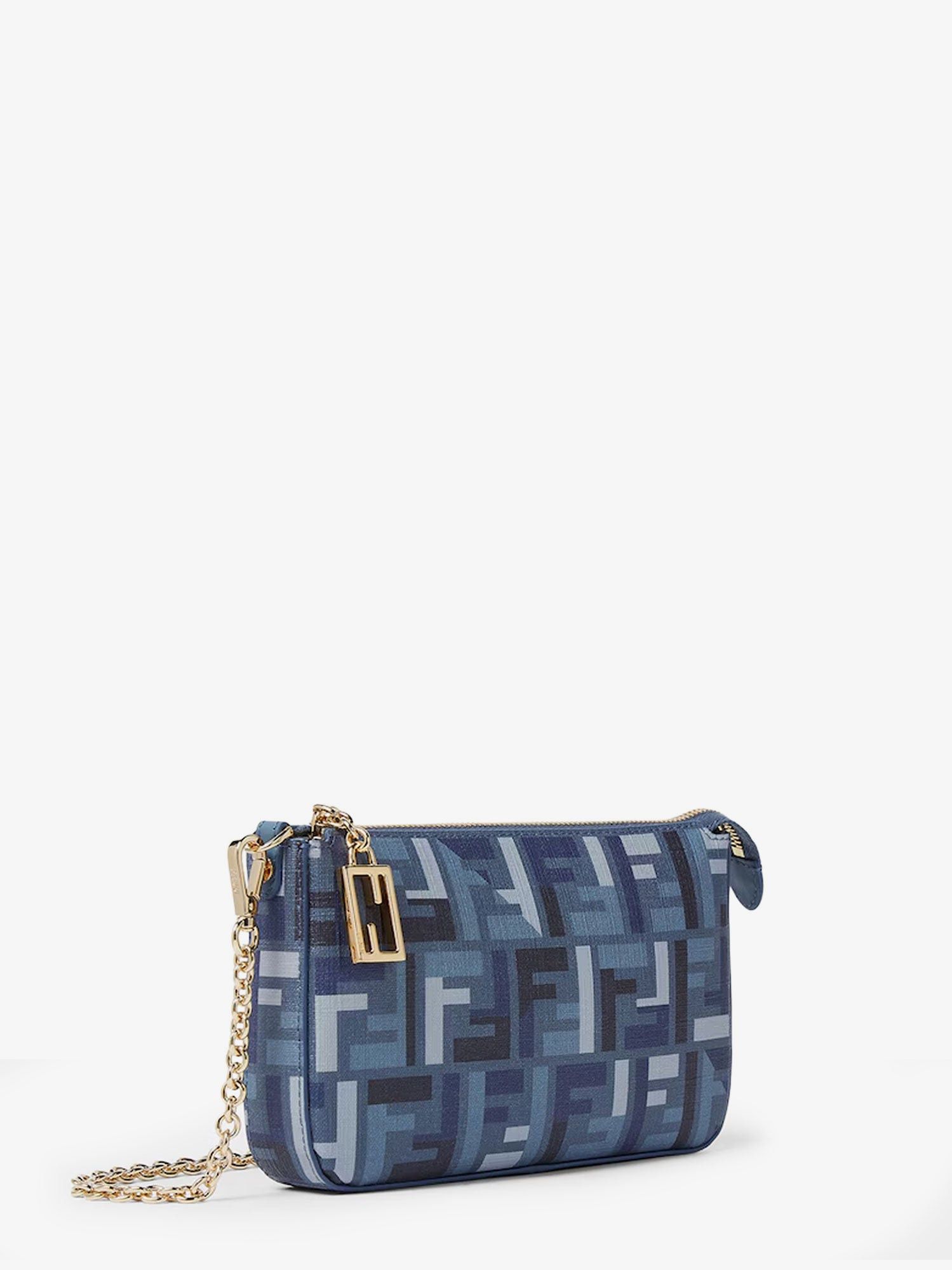Fendi Pouch Baguette Ff Jacquard Fabric Shoulder Bag Size ONE SIZE - 3 Thumbnail