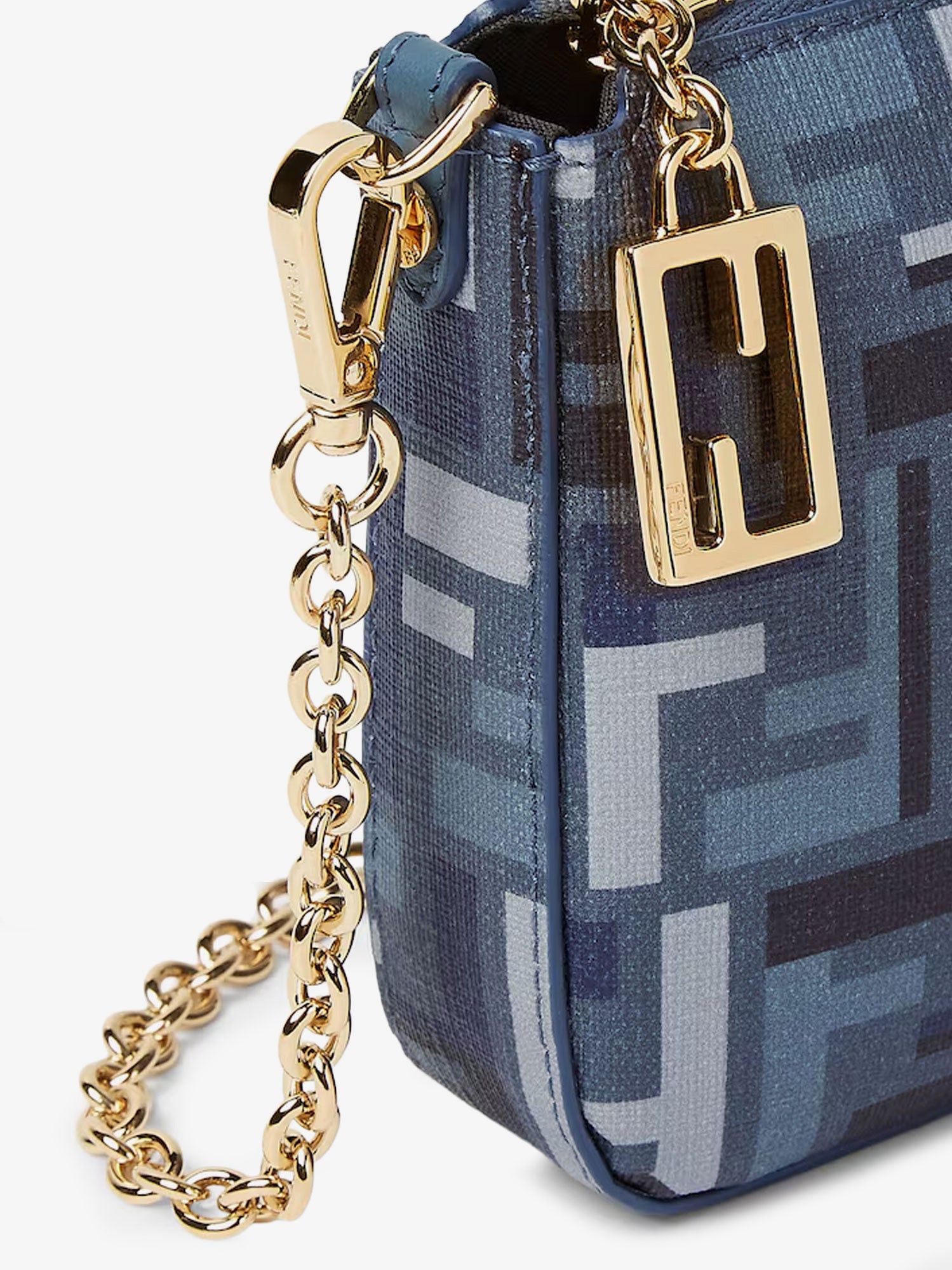 Fendi Pouch Baguette Ff Jacquard Fabric Shoulder Bag Size ONE SIZE - 4 Thumbnail