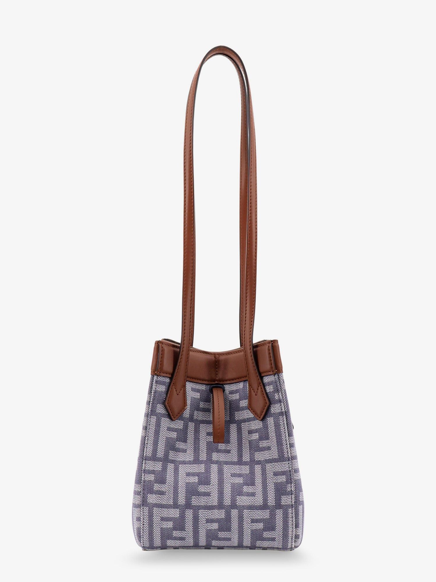 Fendi Origami Mini Ff Jacquard Fabric And Leather Shoulder Bag Size ONE SIZE - 2 Thumbnail