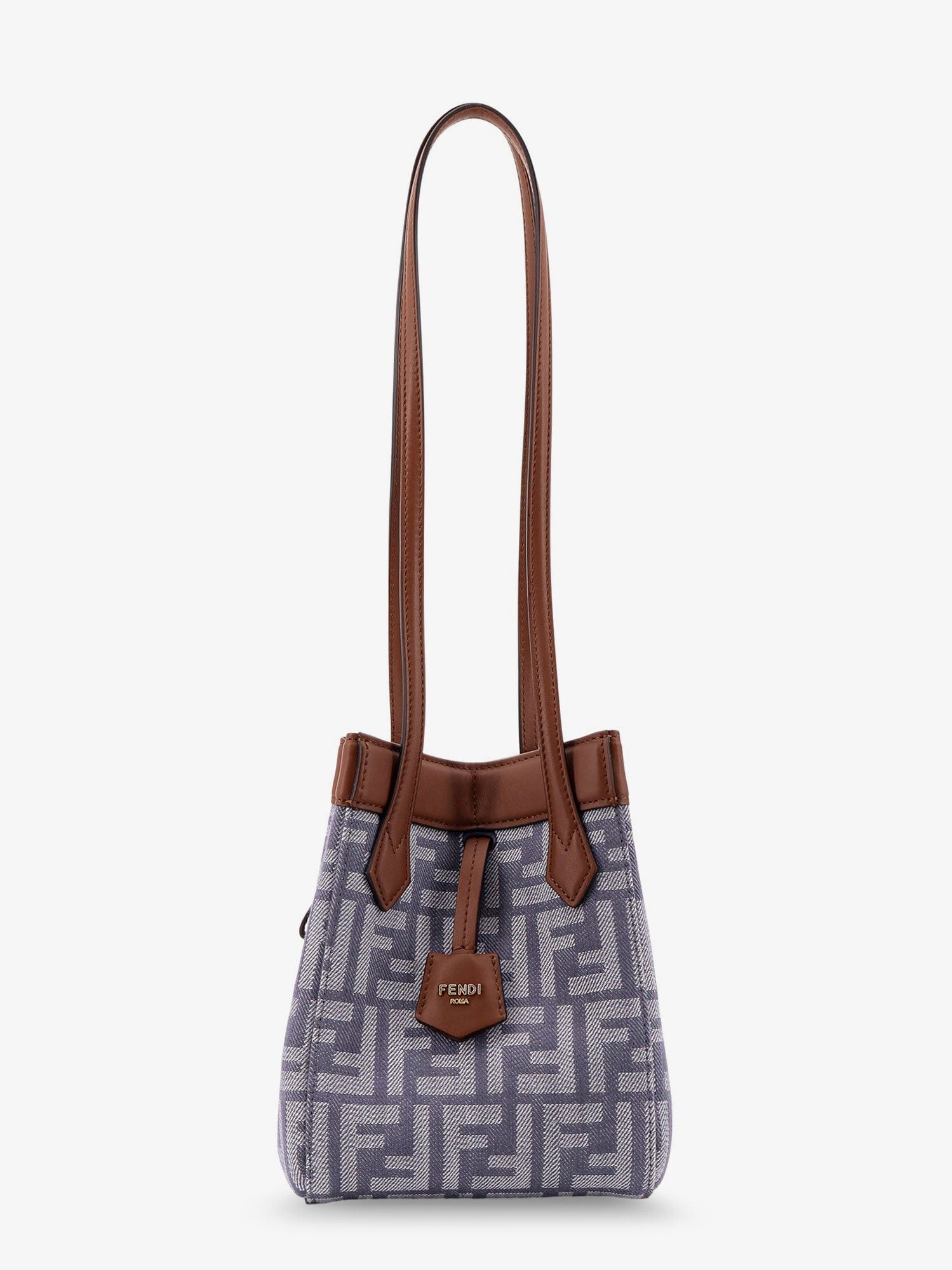 Fendi Origami Mini Ff Jacquard Fabric And Leather Shoulder Bag Size ONE SIZE - 5 Thumbnail