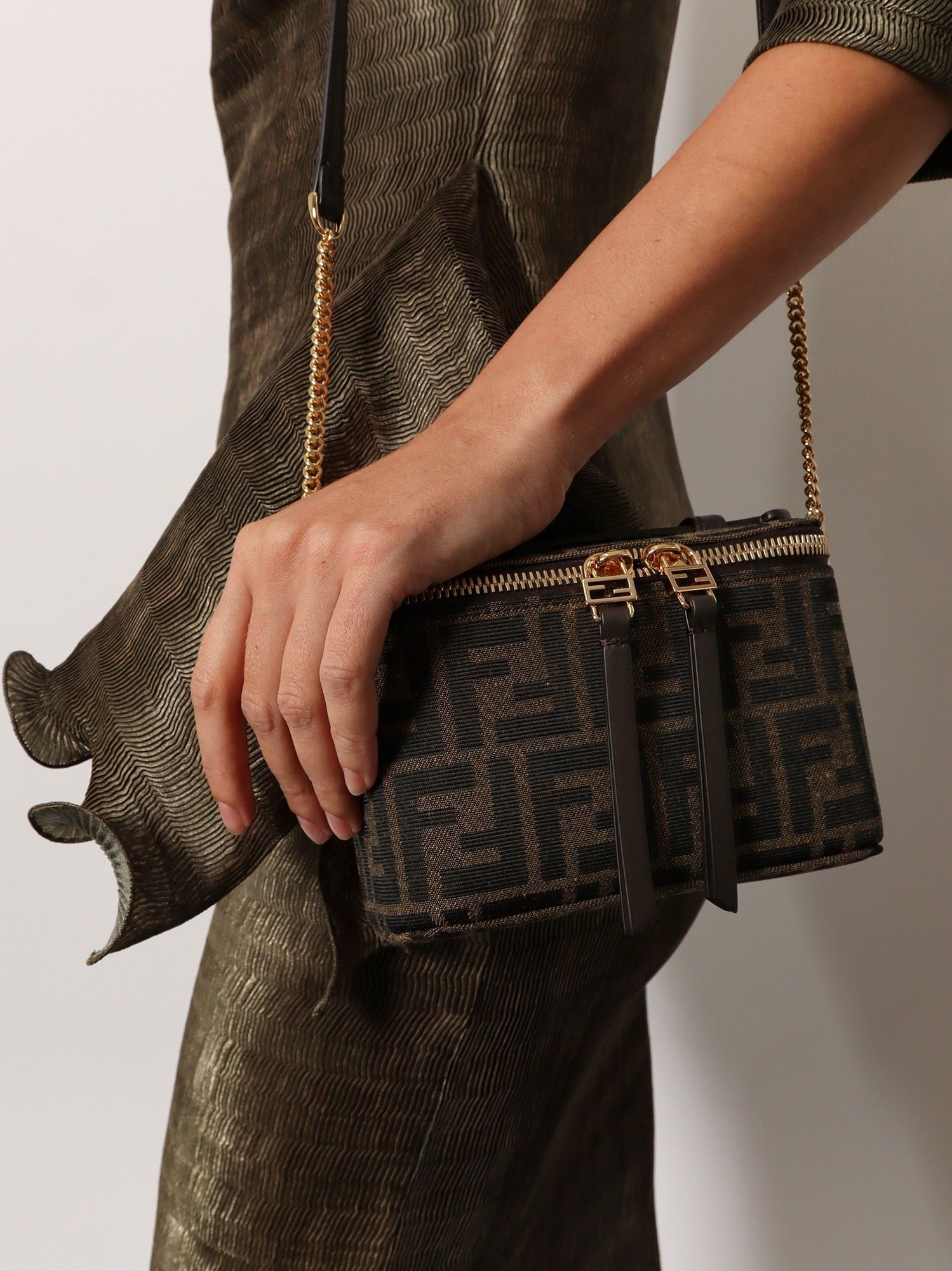 Fendi Vanity Crossbody Bag In Ff Jacquard Fabric Size ONE SIZE - 2 Thumbnail