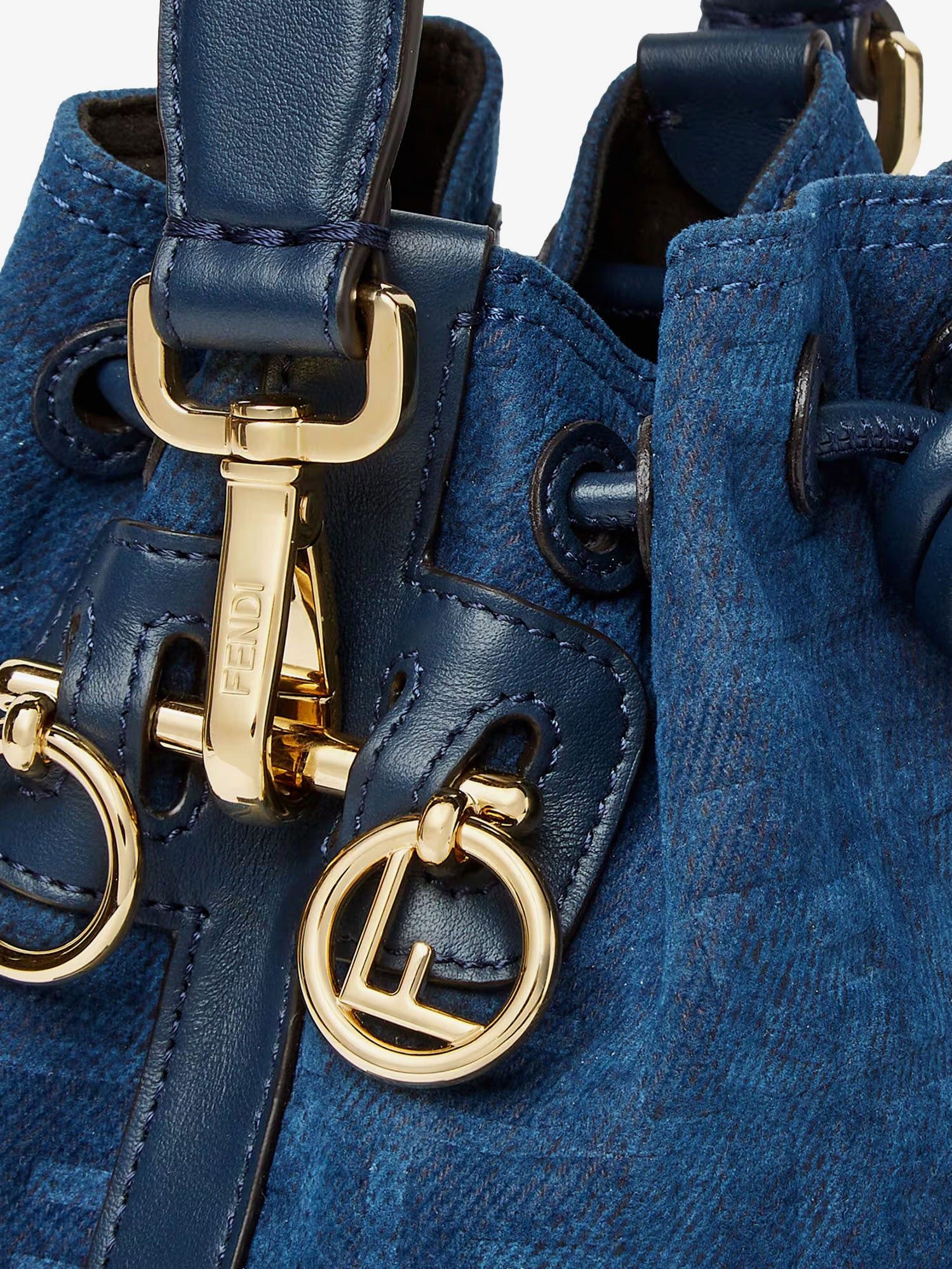 Fendi Mon Tresor Ff Flocked Denim Crossbody Bag Size ONE SIZE - 4 Thumbnail