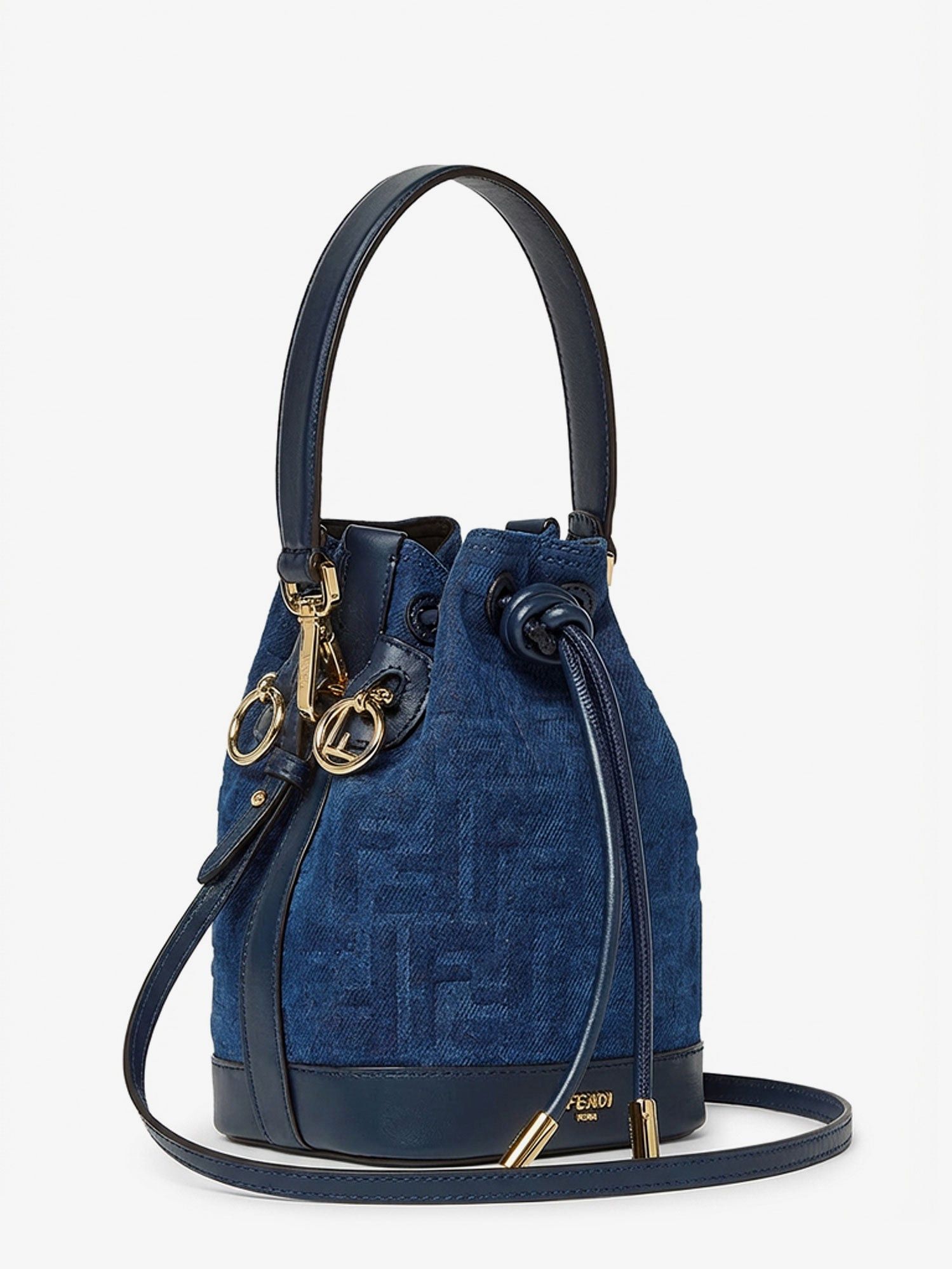 Fendi Mon Tresor Ff Flocked Denim Crossbody Bag Size ONE SIZE - 3 Thumbnail