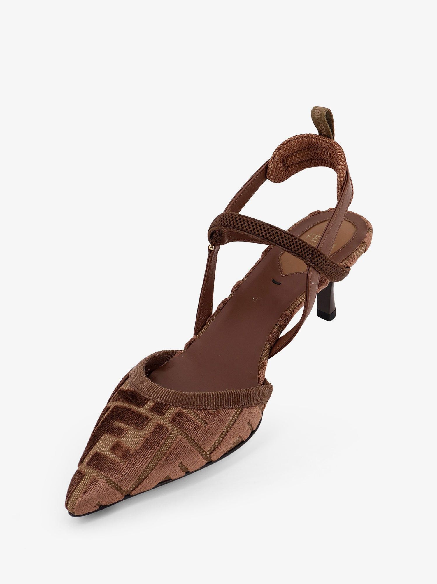 Fendi Colibrã¬ Lite Ff Fabric Slingback Size US 10 / IT 40 - 3 Thumbnail