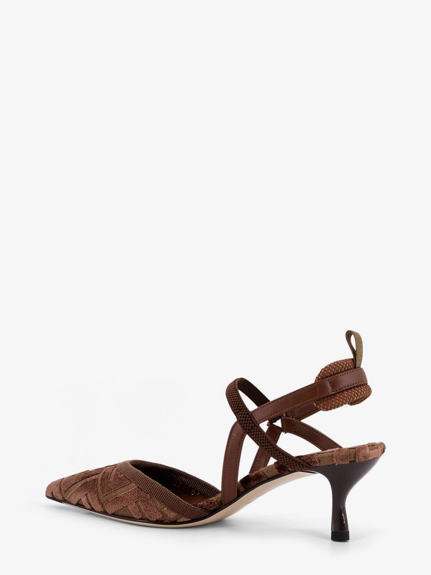 Fendi Colibrã¬ Lite Ff Fabric Slingback Size US 10 / IT 40 - 2 Thumbnail