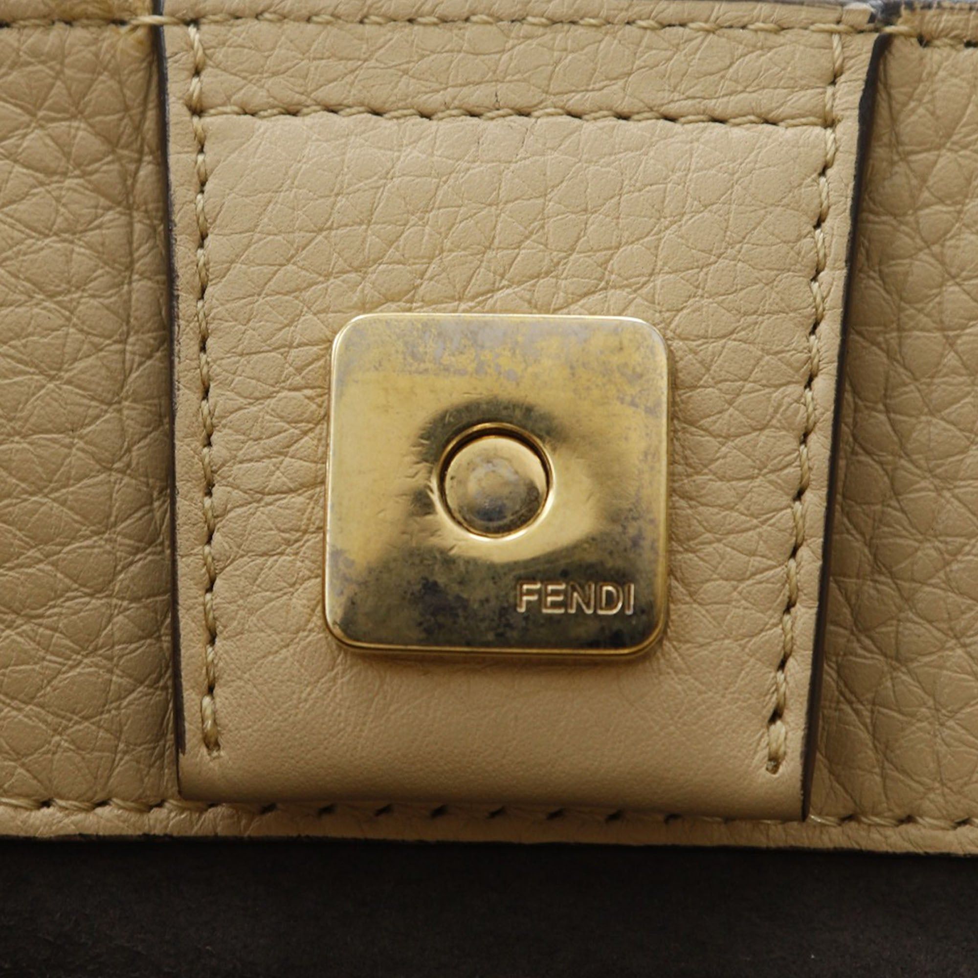 Fendi Small Leather Selleria FF Tote Size ONE SIZE - 9 Thumbnail