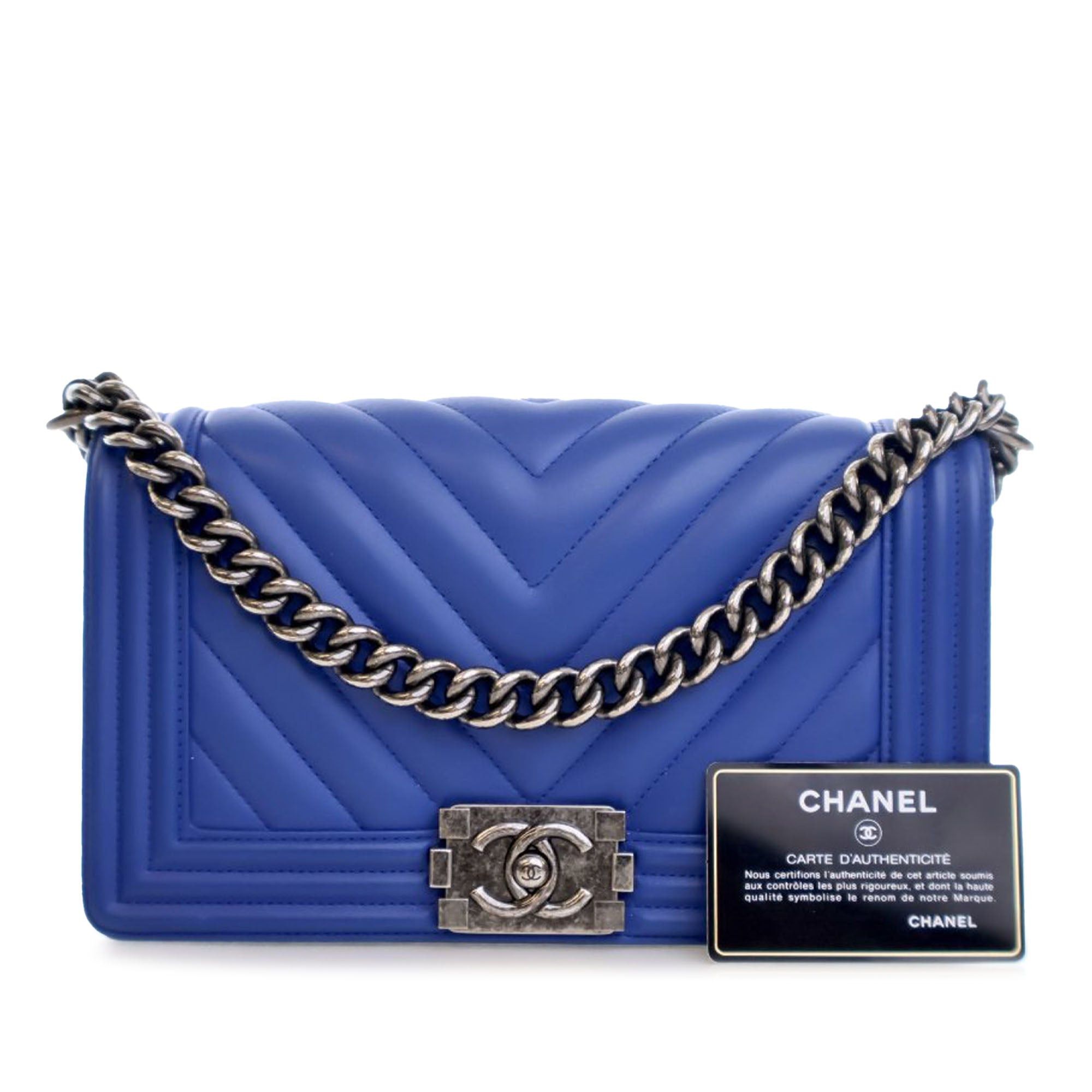 Chanel Old Medium Chevron Calfskin Boy Flap Size ONE SIZE - 15 Thumbnail