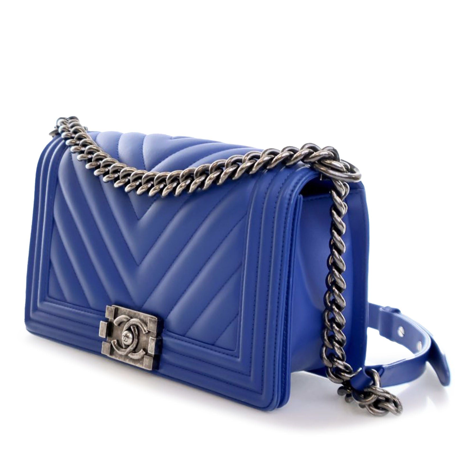 Chanel Old Medium Chevron Calfskin Boy Flap Size ONE SIZE - 11 Thumbnail