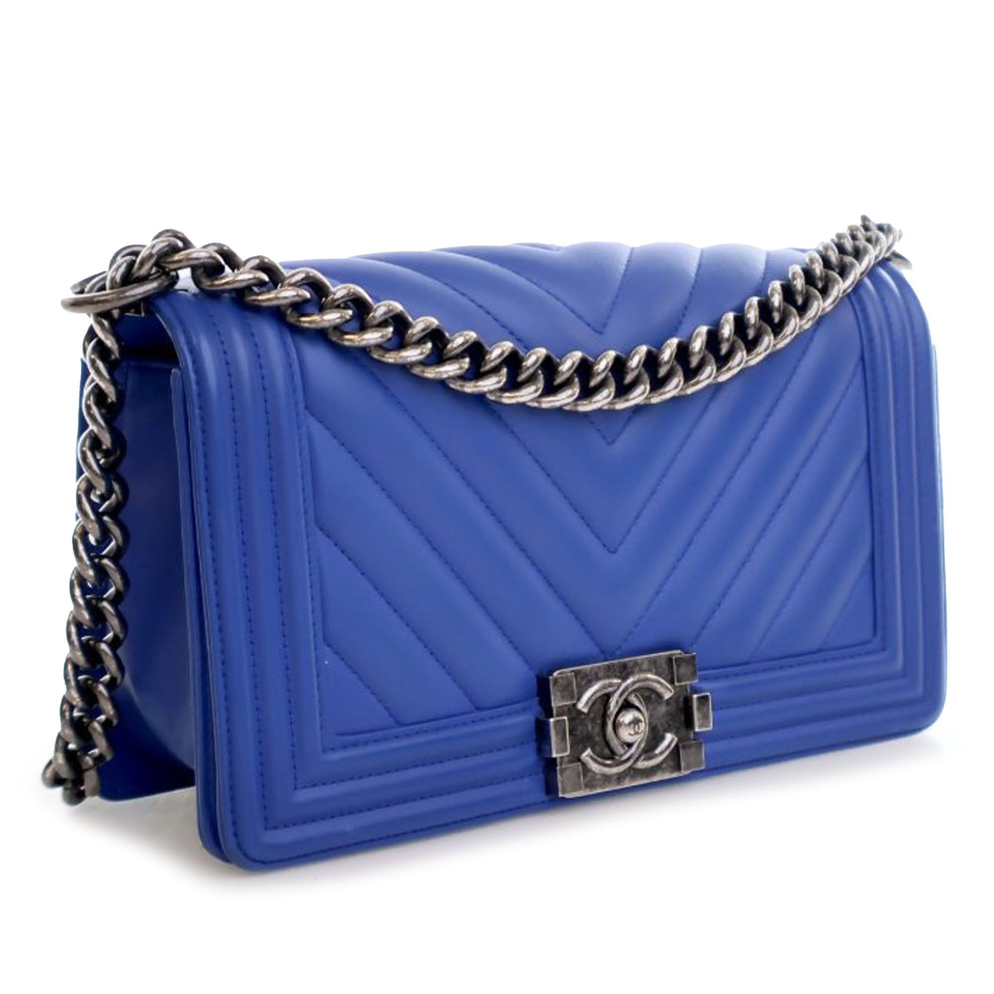 Chanel Old Medium Chevron Calfskin Boy Flap Size ONE SIZE - 10 Thumbnail