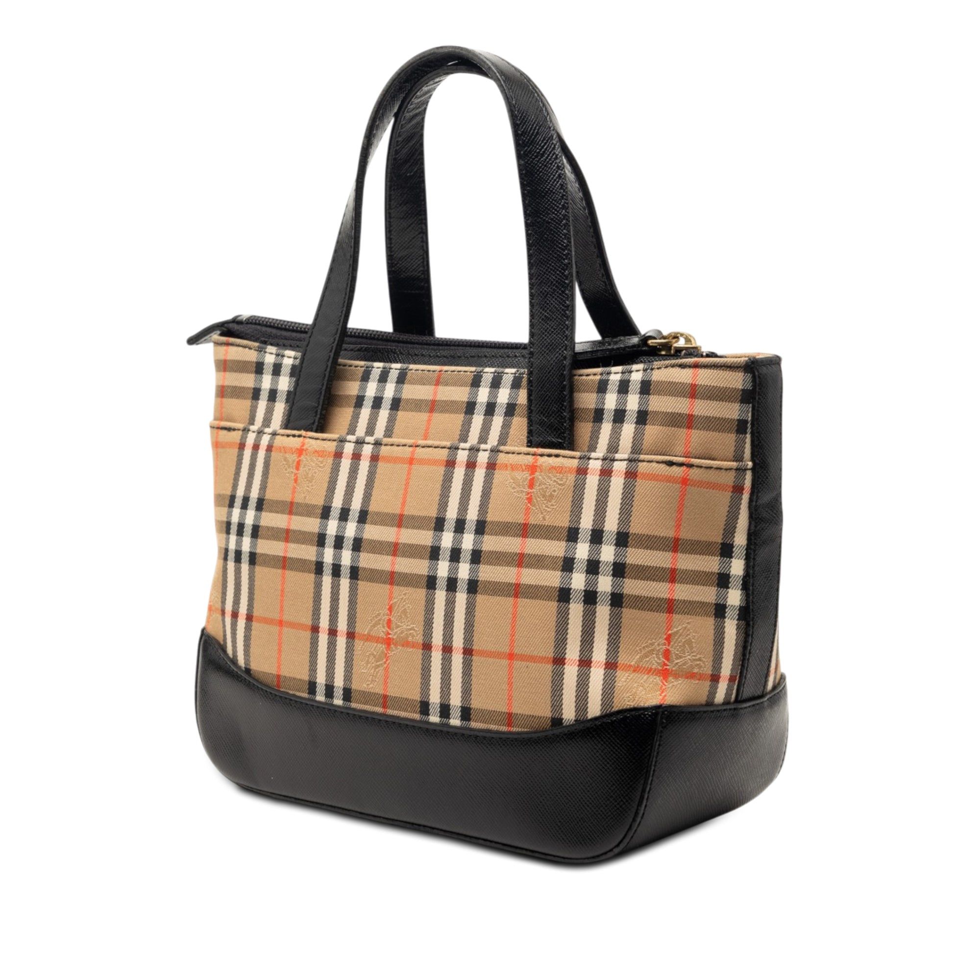 Burberry Haymarket Check Canvas Handbag Size ONE SIZE - 2 Thumbnail