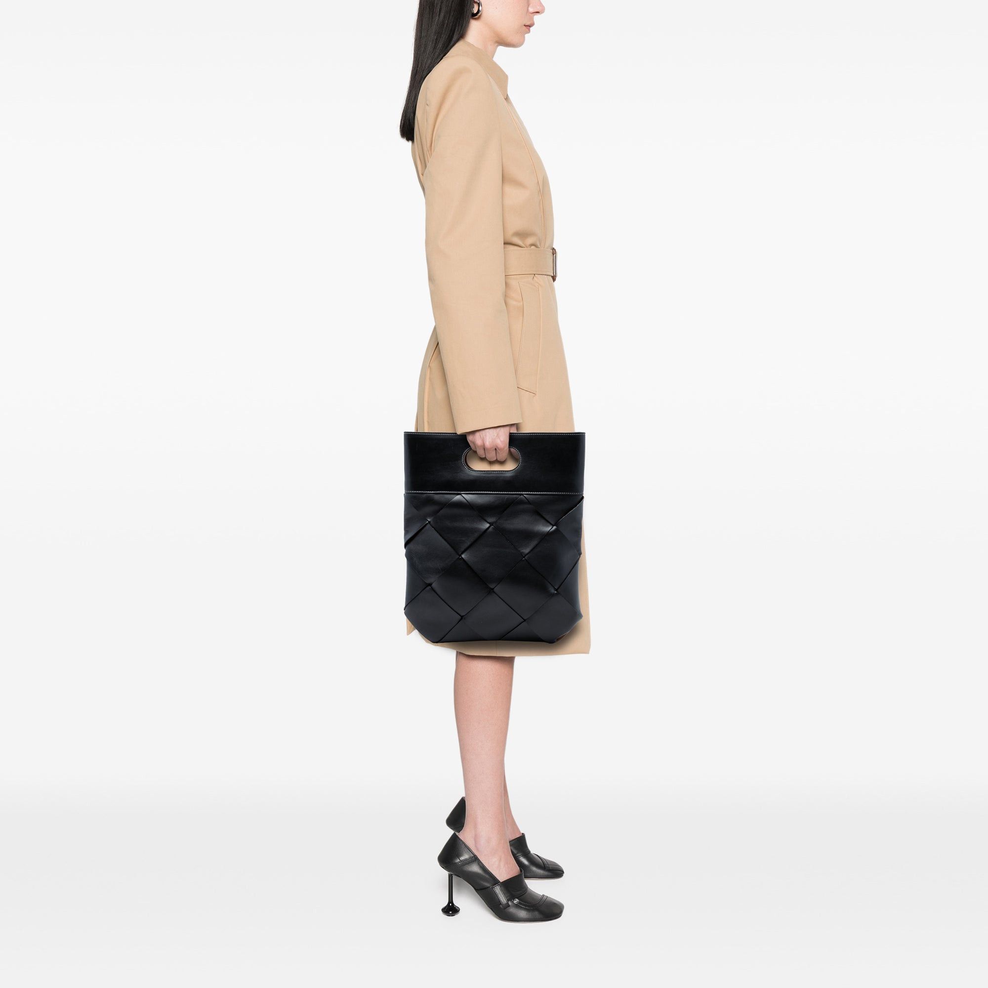 Bottega Veneta Small Leather Maxi Intrecciato Slip Tote Size ONE SIZE - 6 Thumbnail