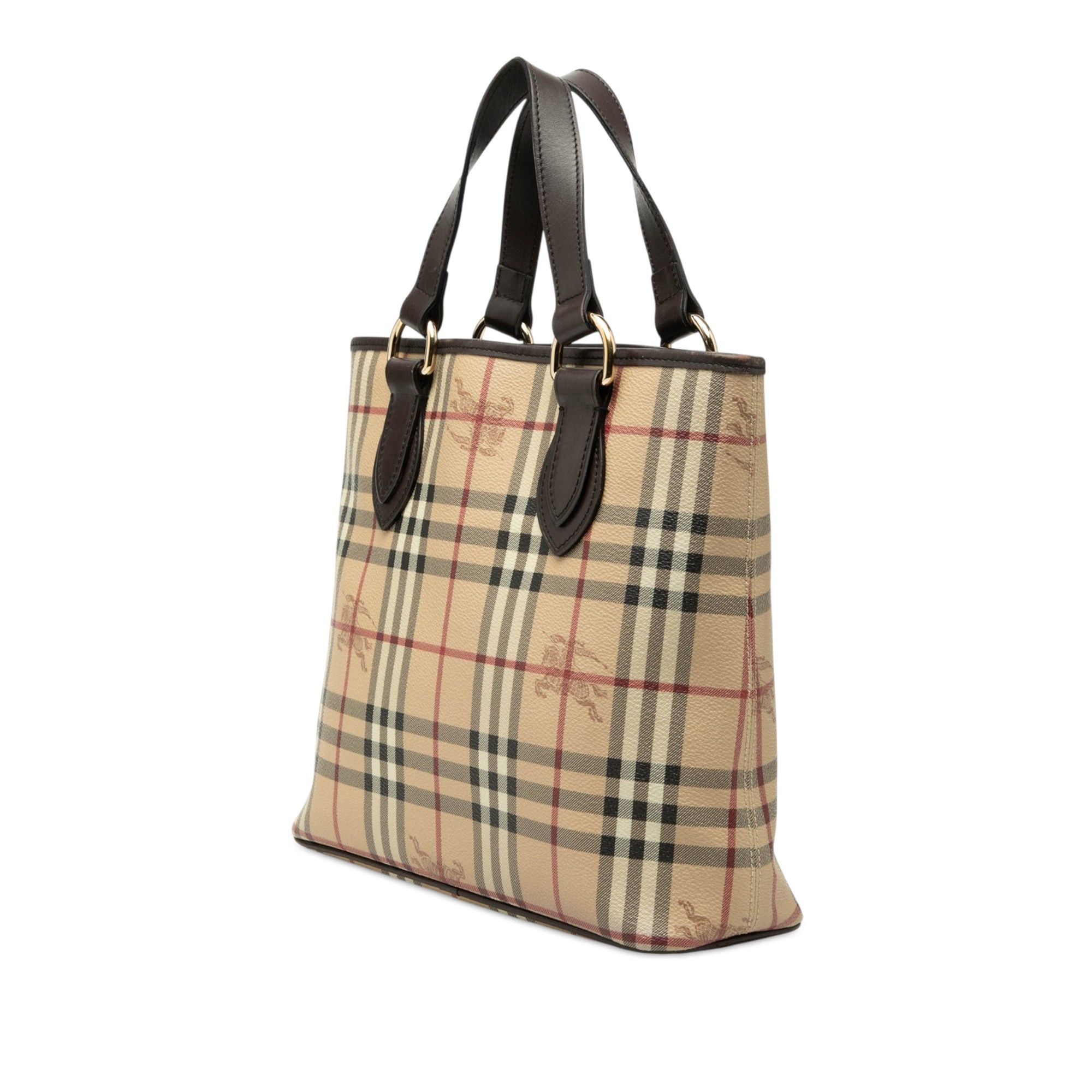 Burberry Haymarket Check Coated Canvas Tote Size ONE SIZE - 2 Thumbnail