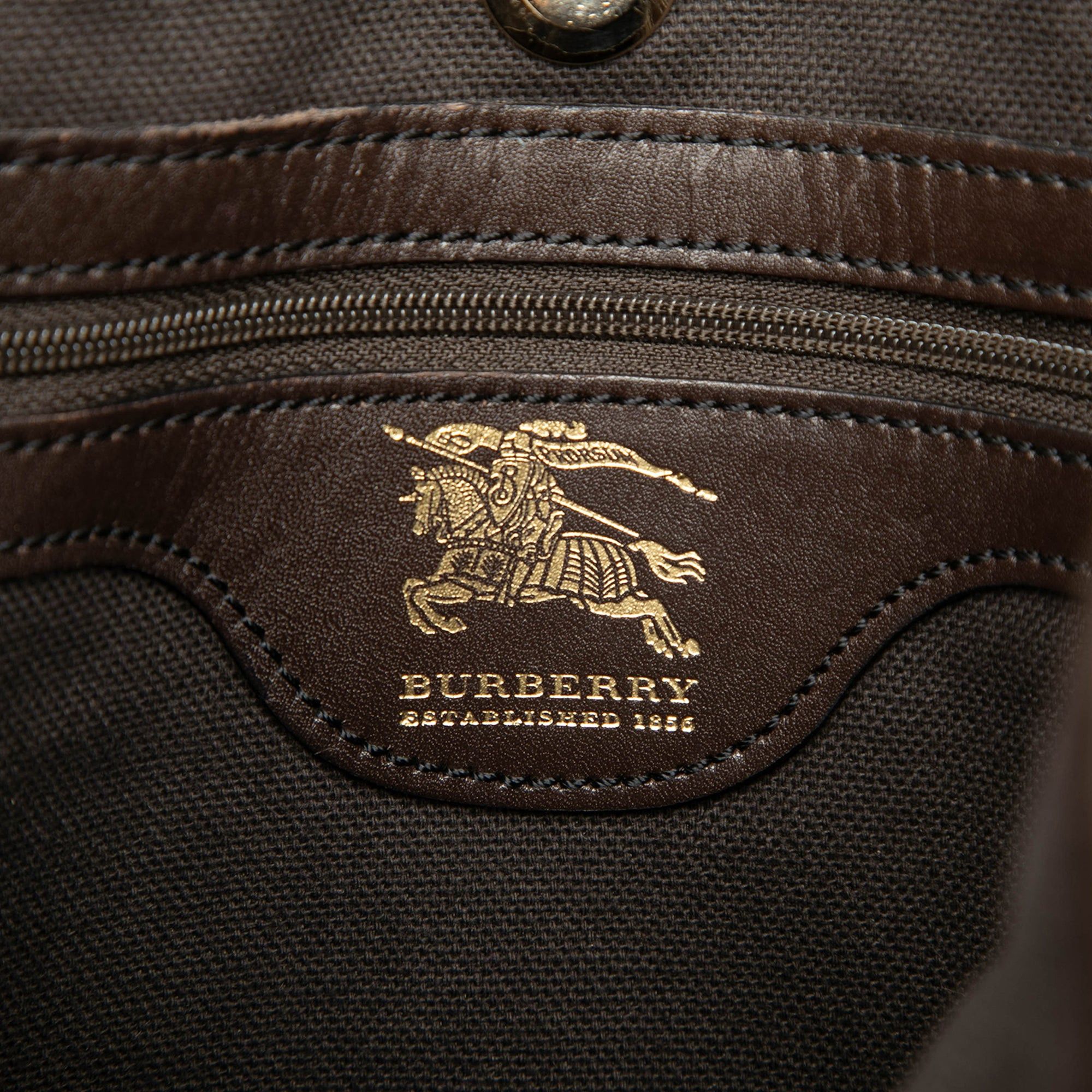 Burberry Haymarket Check Coated Canvas Tote Size ONE SIZE - 5 Thumbnail
