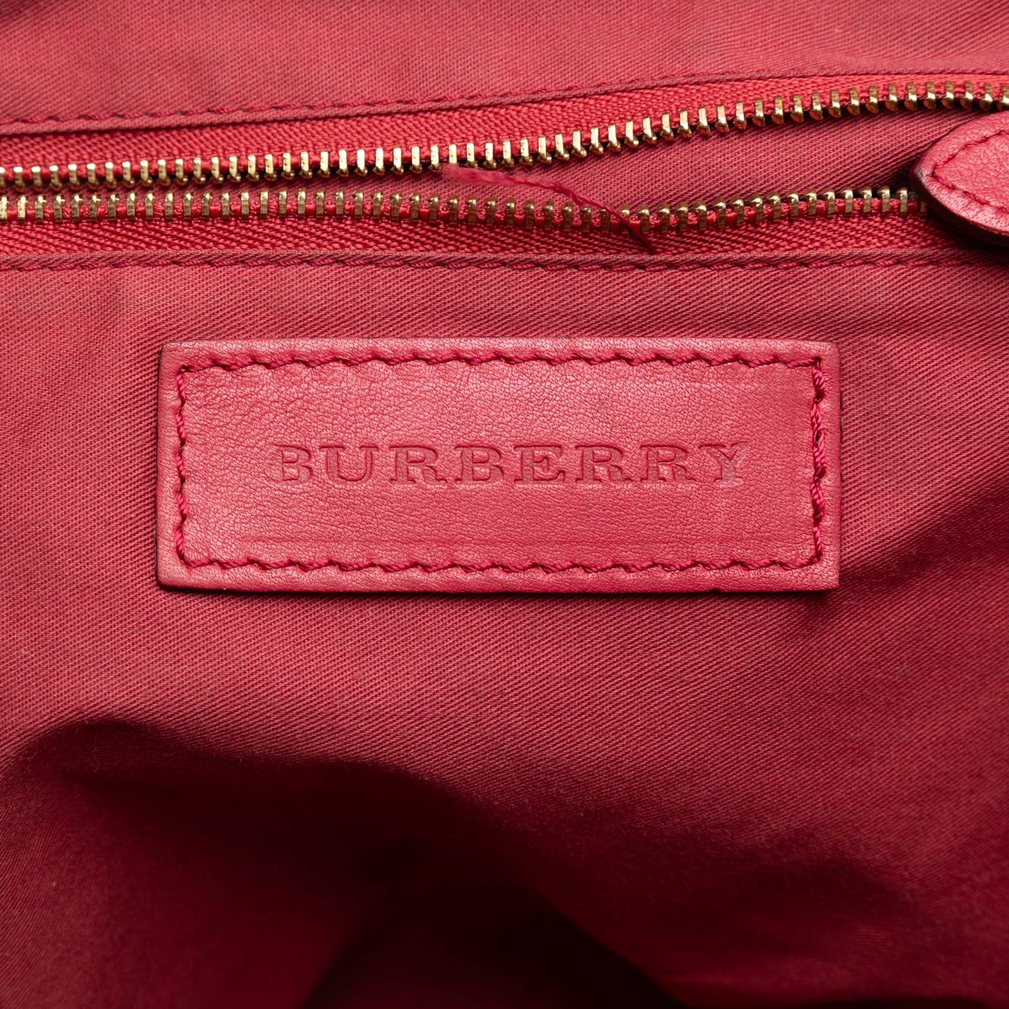 Burberry Small Leather Trimmed Haymarket Check Coated Canvas Canterbury Tote Size ONE SIZE - 5 Thumbnail