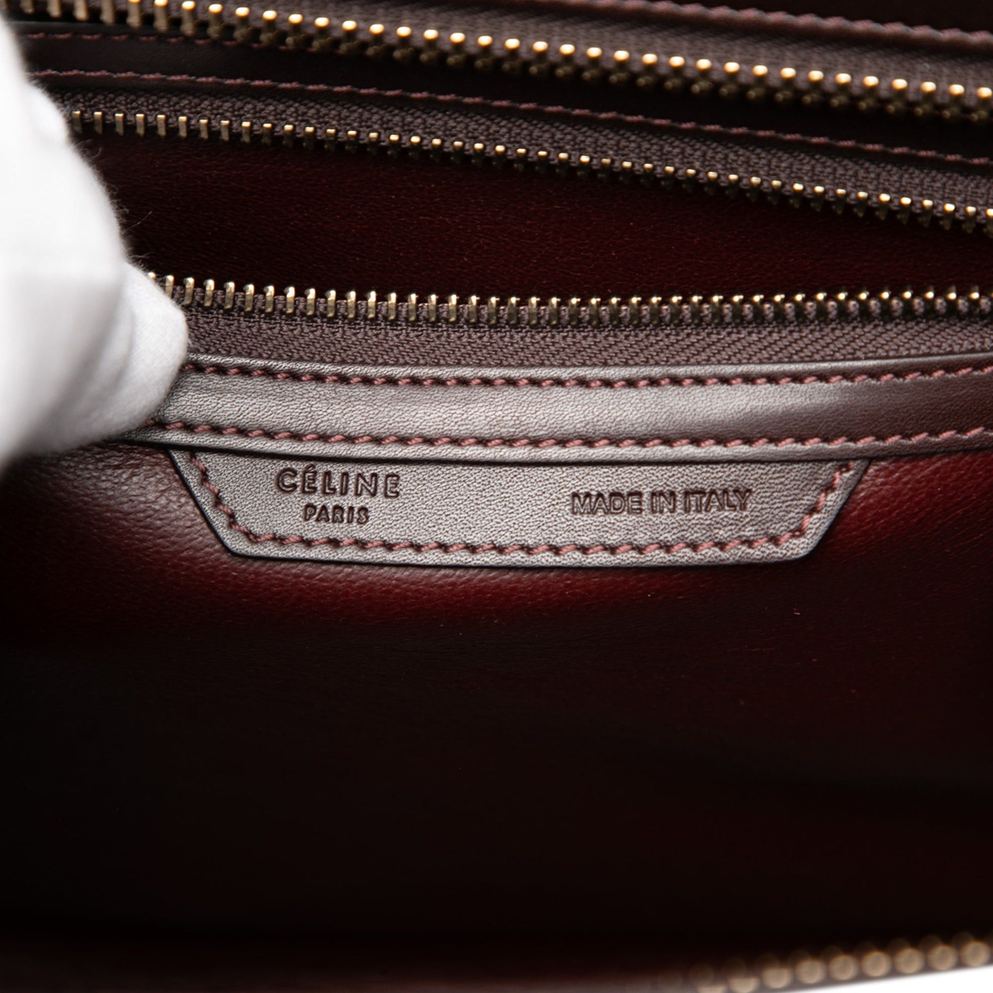 Celine Micro Tricolor Leather Luggage Tote Size ONE SIZE - 5 Thumbnail