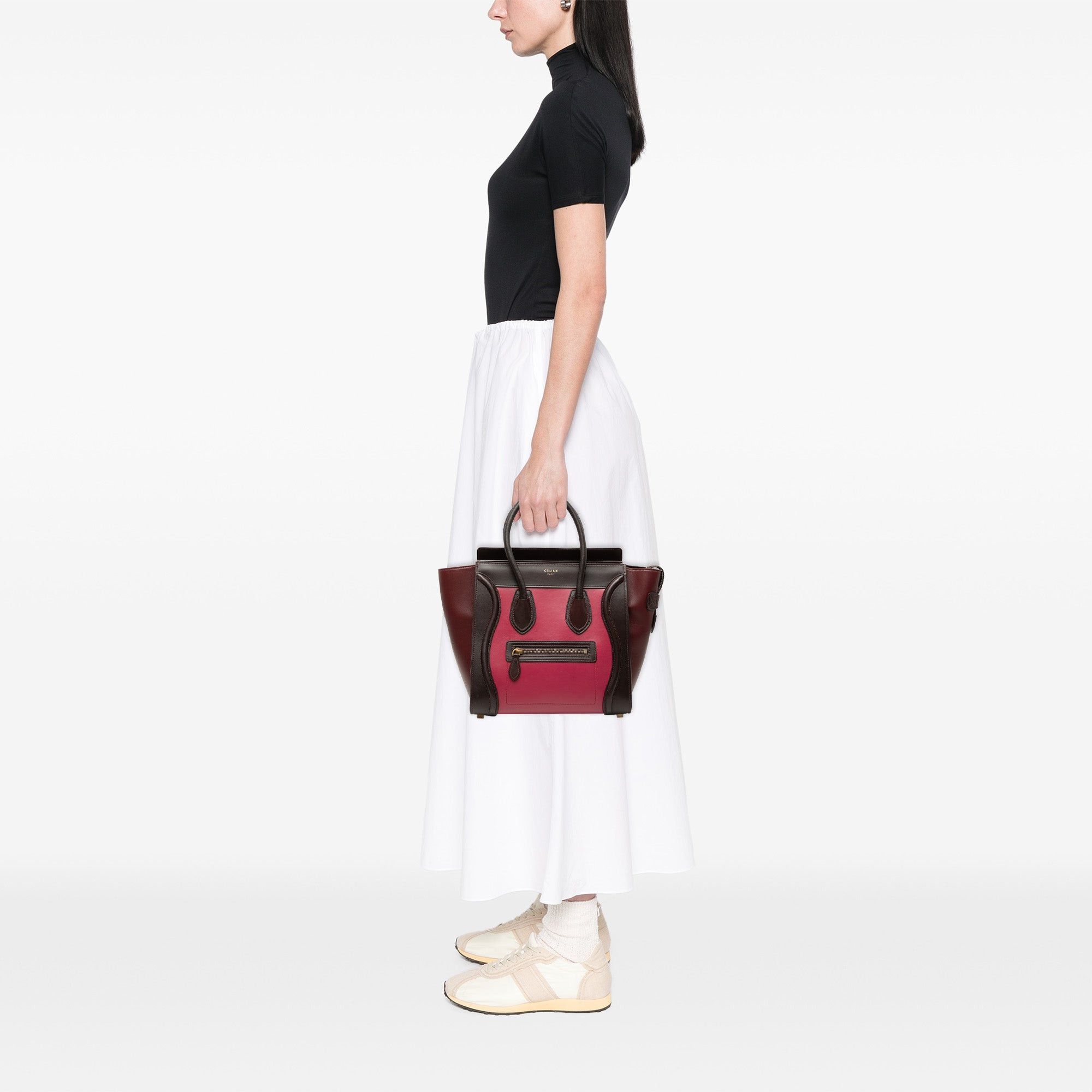 Celine Micro Tricolor Leather Luggage Tote Size ONE SIZE - 7 Thumbnail