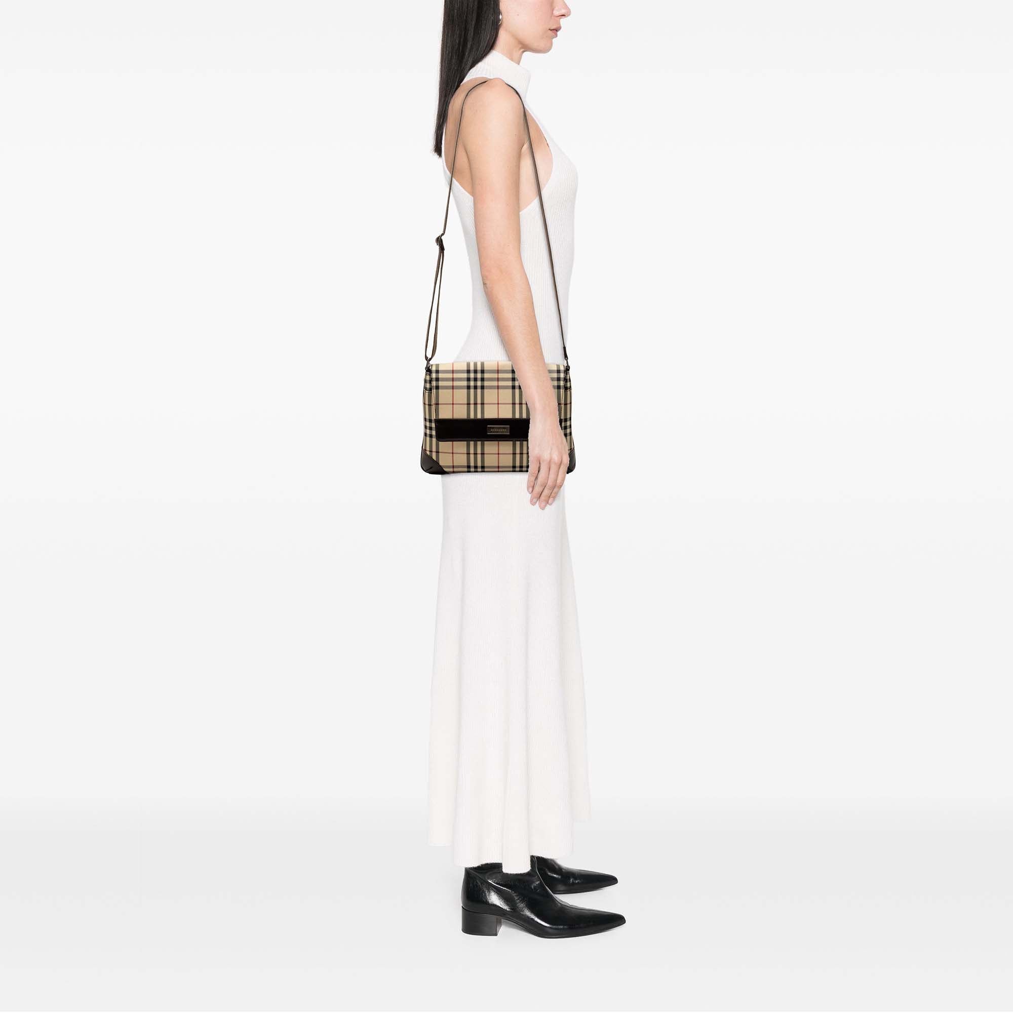 Burberry House Check Canvas Flap Crossbody Size ONE SIZE - 6 Thumbnail