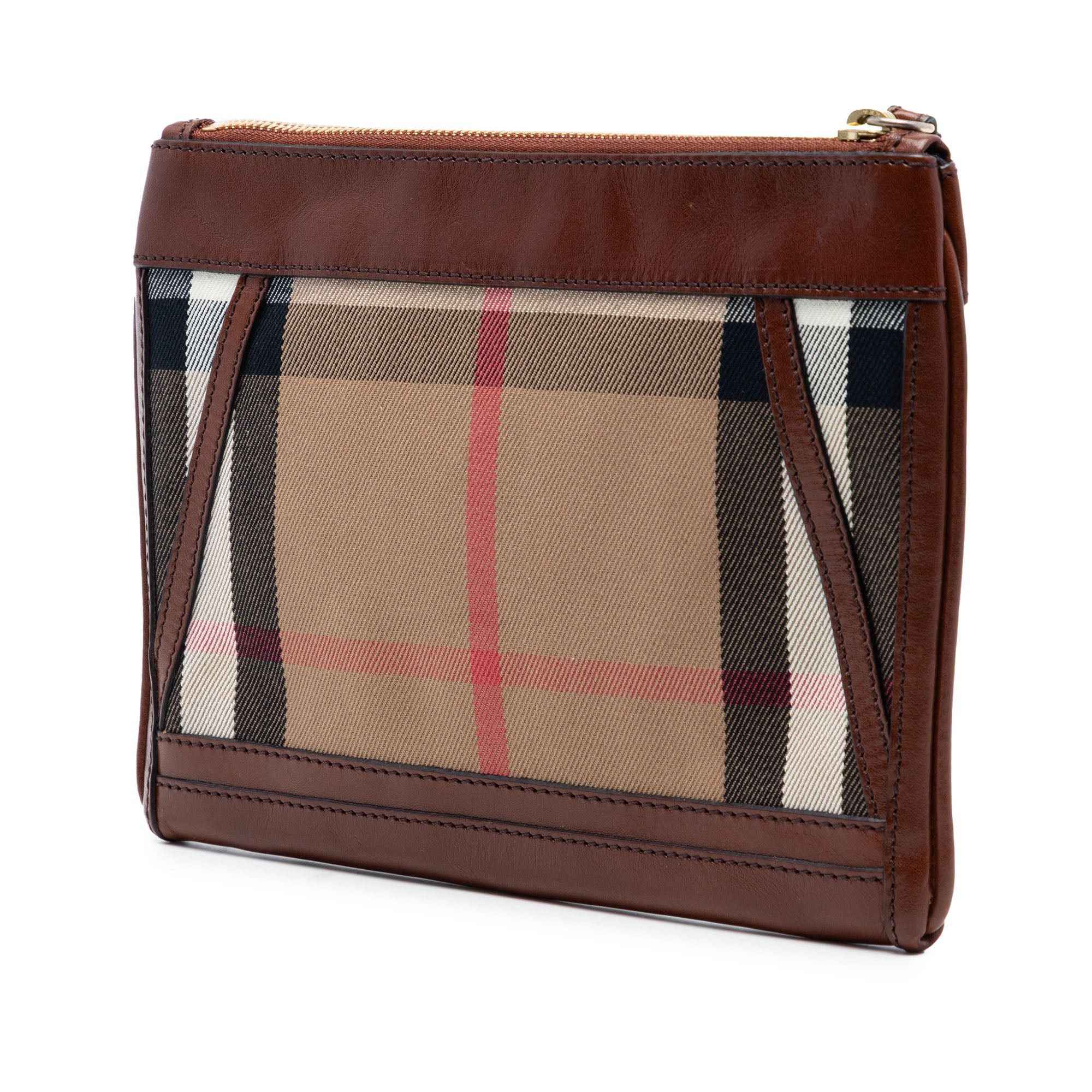 Burberry Exploded Check Canvas Wristlet Clutch Size ONE SIZE - 2 Thumbnail