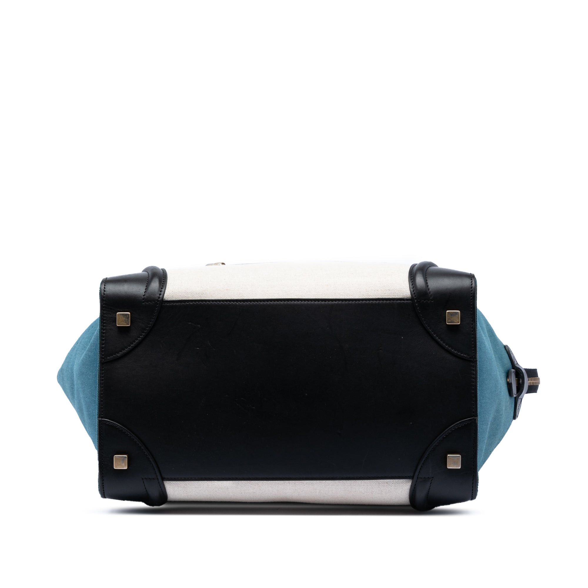 Celine Mini Tricolor Canvas and Leather Luggage Tote Size ONE SIZE - 3 Thumbnail