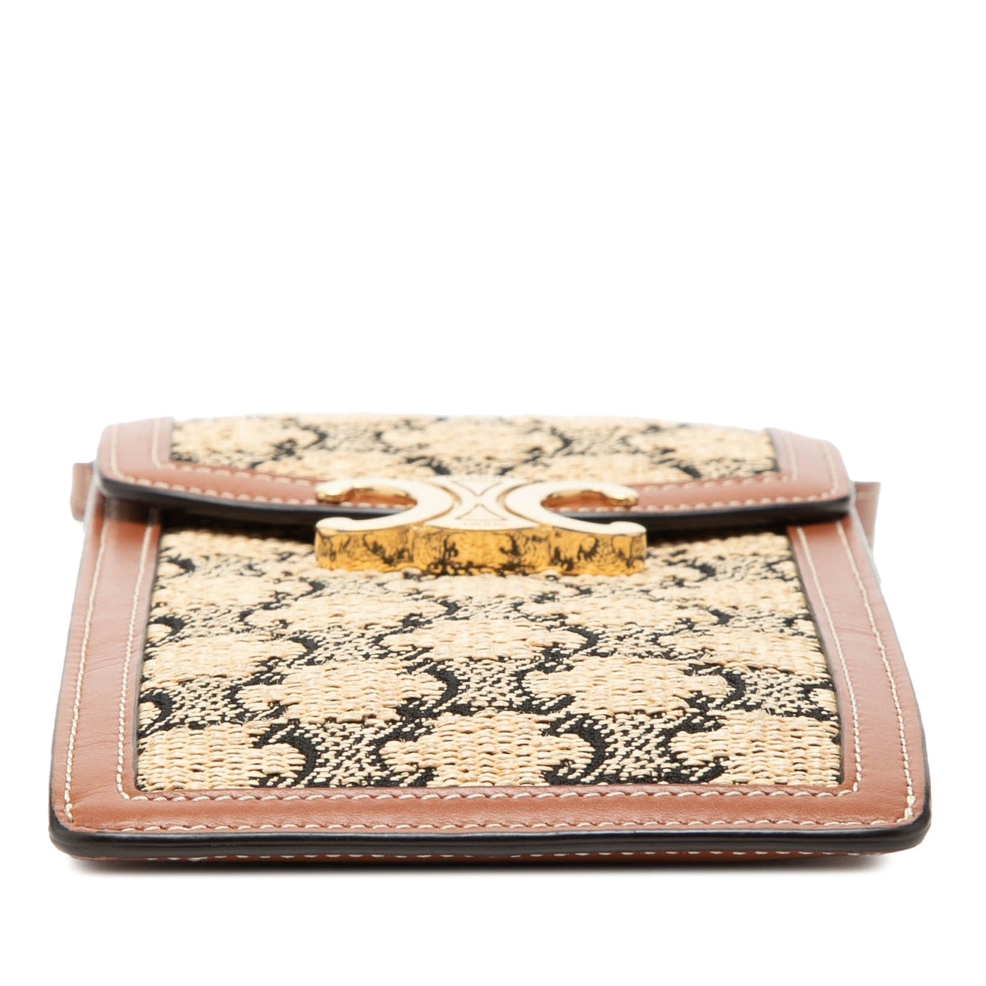 Celine Triomphe Textile Triomphe Phone Pouch Flap Crossbody Size ONE SIZE - 3 Thumbnail