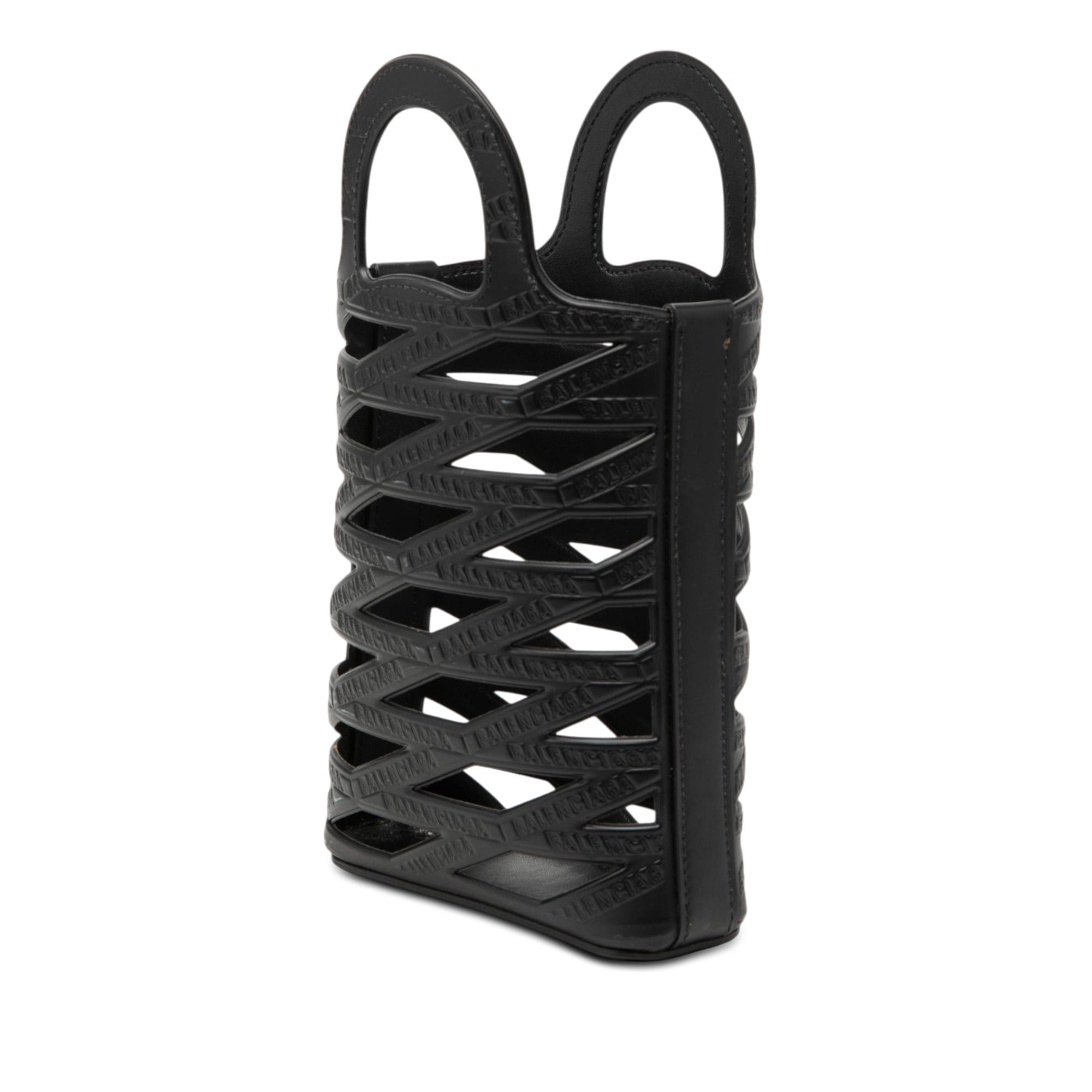Balenciaga Leather Neo Basket Phone Holder Size ONE SIZE - 2 Thumbnail