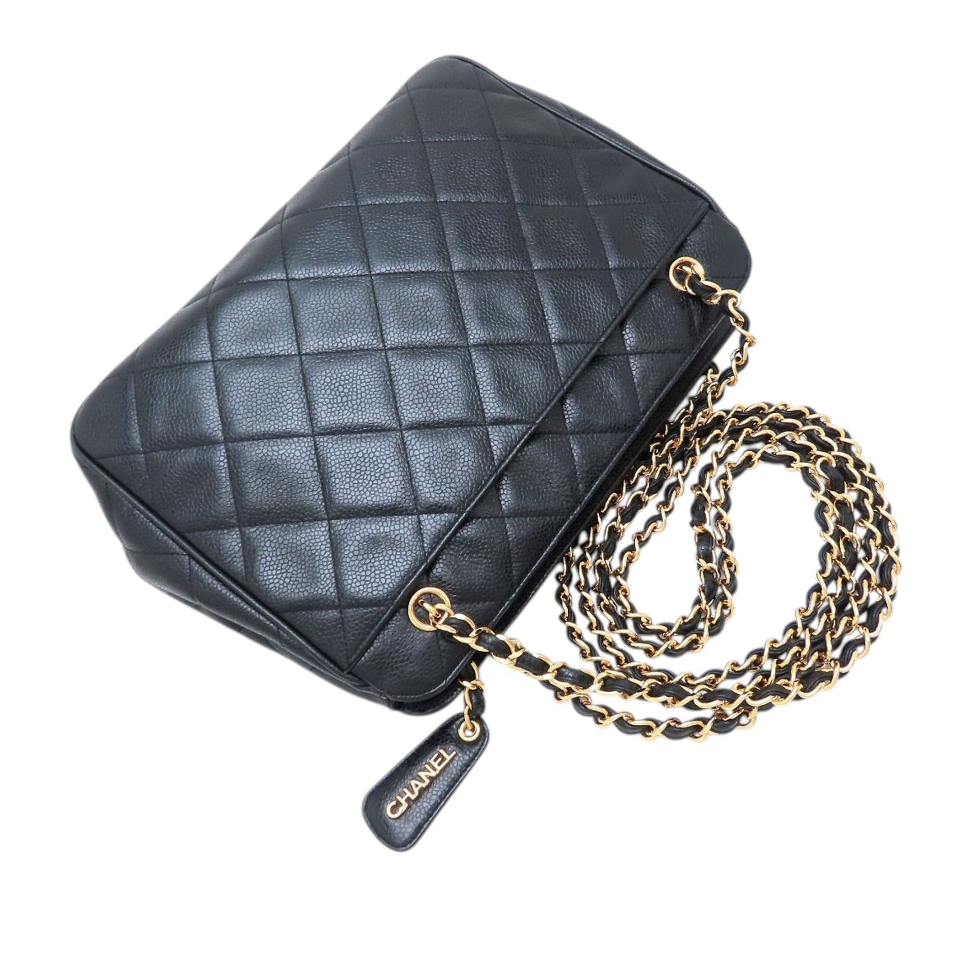 Chanel CC Quilted Caviar Front Pocket Shoulder Bag Size ONE SIZE - 2 Thumbnail