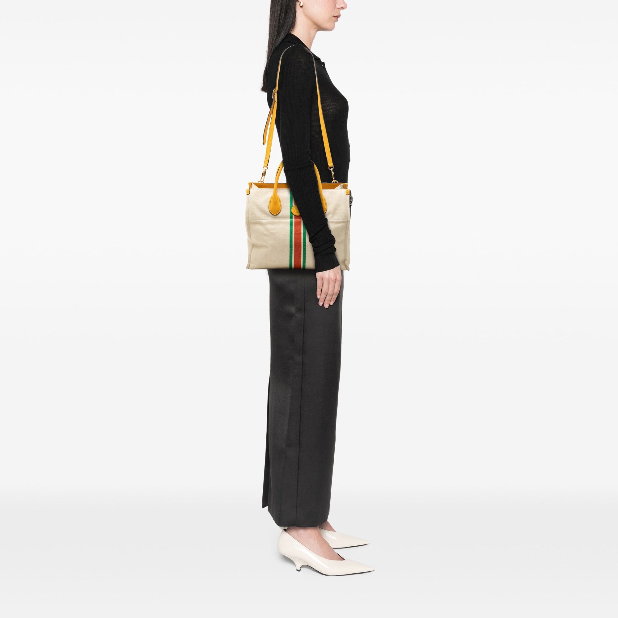 Gucci Canvas Foldable Web Tote Size ONE SIZE - 7 Thumbnail