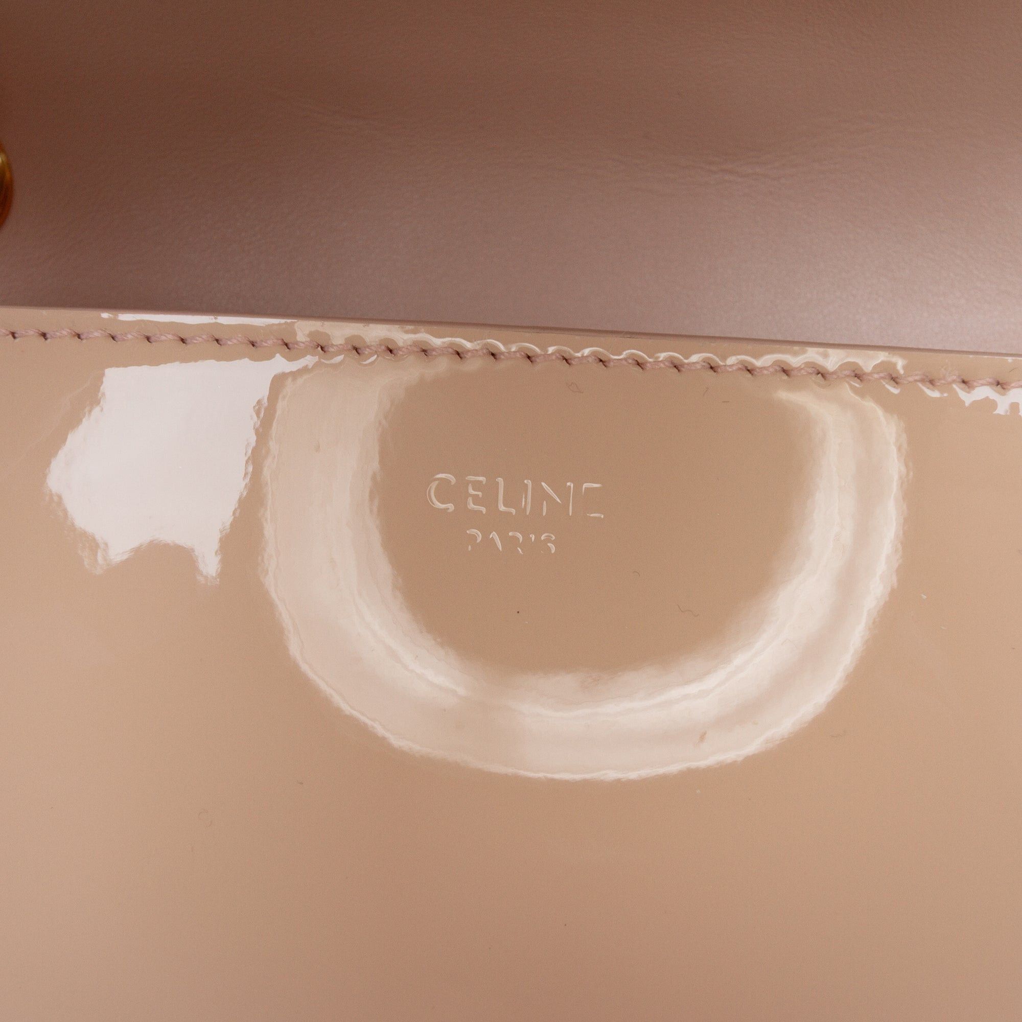 Celine Teen Patent Triomphe Victoire Chain Shoulder Bag Size ONE SIZE - 5 Thumbnail