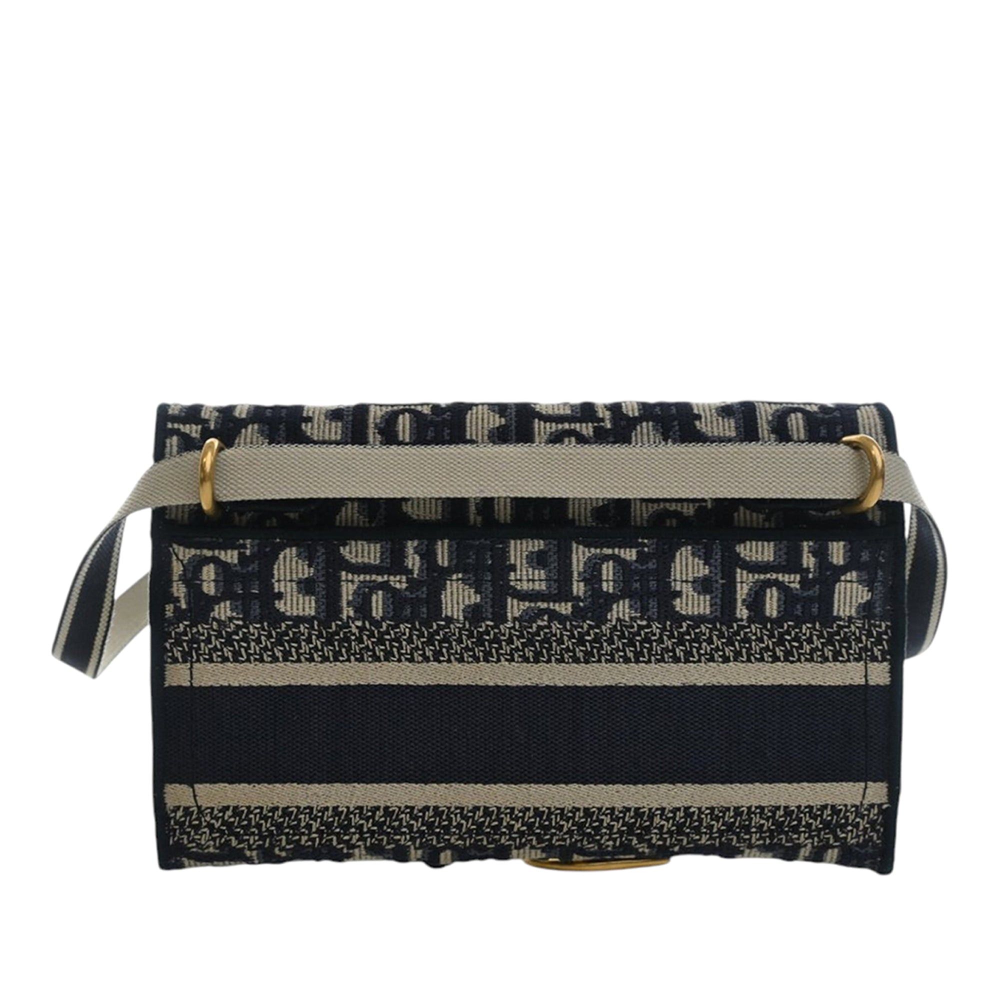 Dior Oblique Canvas Embroidered Saddle Slim Belt Pouch Size ONE SIZE - 4 Thumbnail